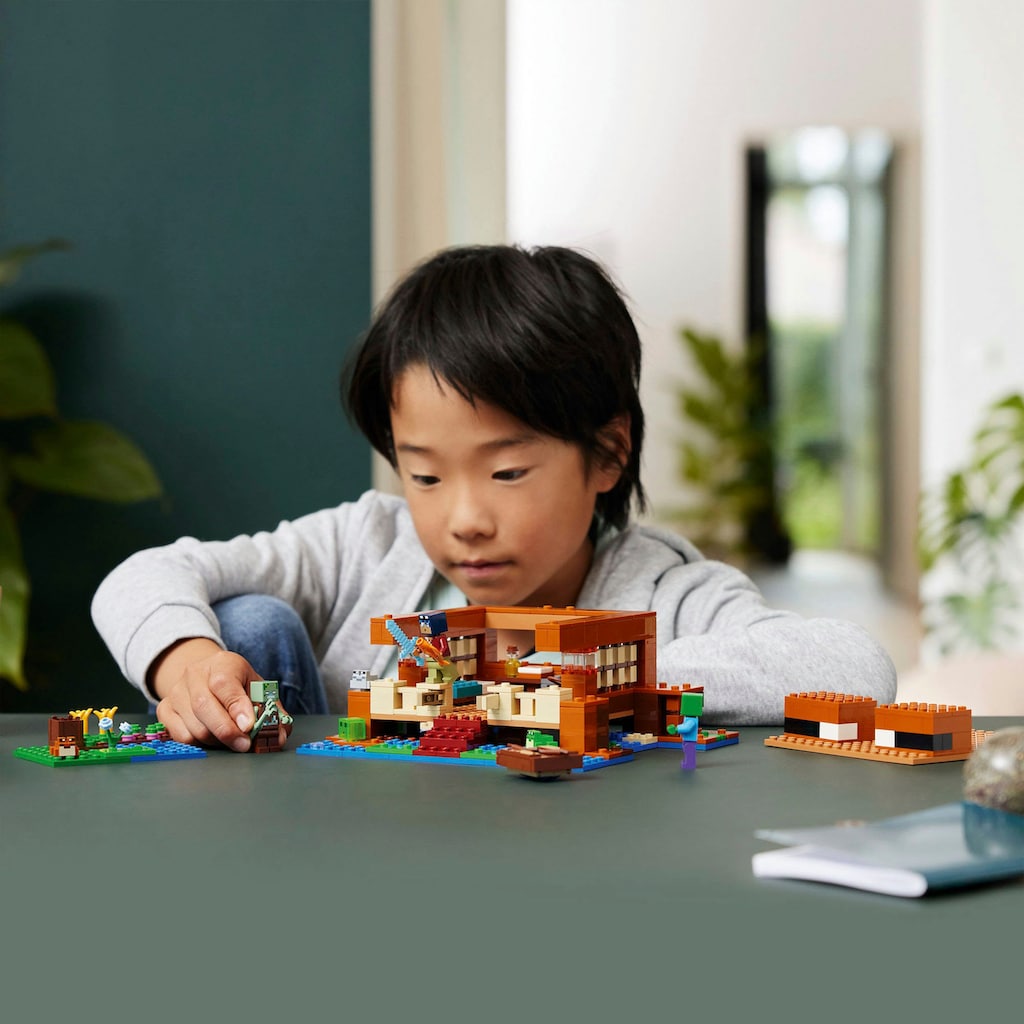 LEGO® Konstruktionsspielsteine »Das Froschhaus (21256), LEGO Minecraft«, (400 St.)
