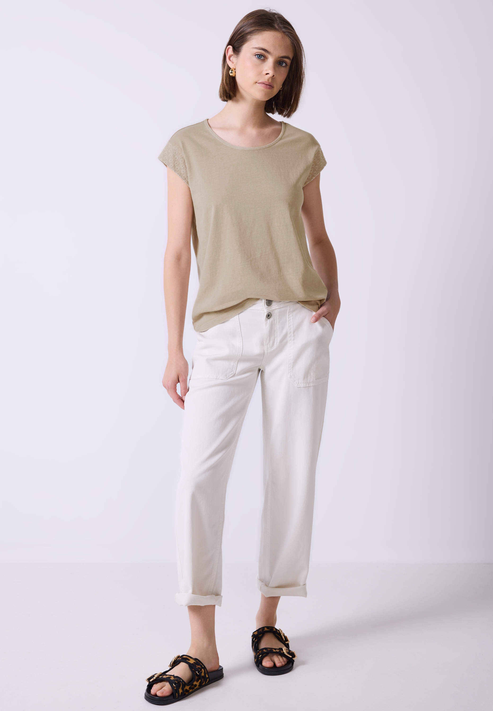 STREET ONE STUDIO T-Shirt, aus reiner Baumwolle