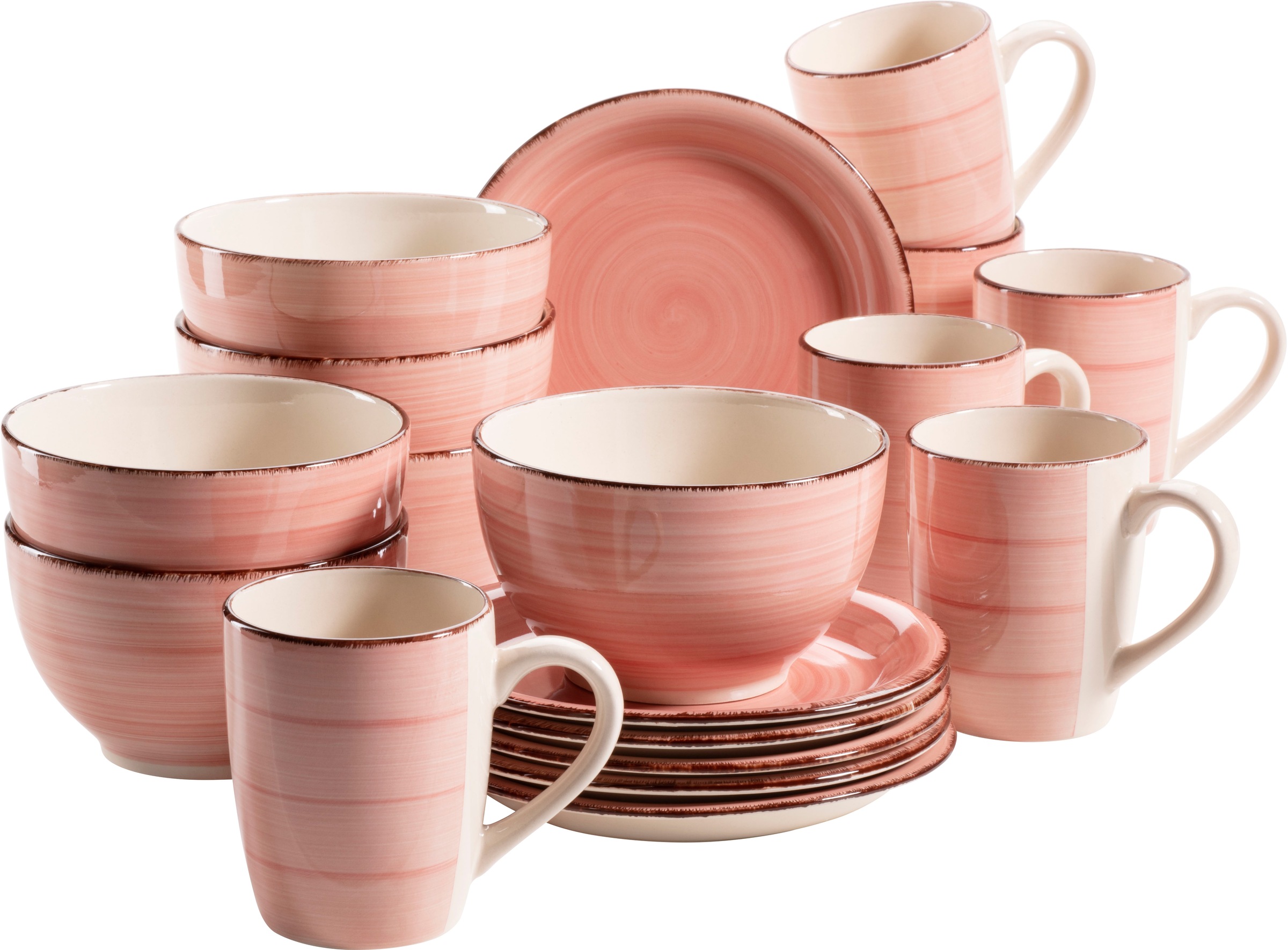 my home Kaffeeservice "Geschirr-Set, Service Bel Tempo" mit Spiraldekor, 18 günstig online kaufen