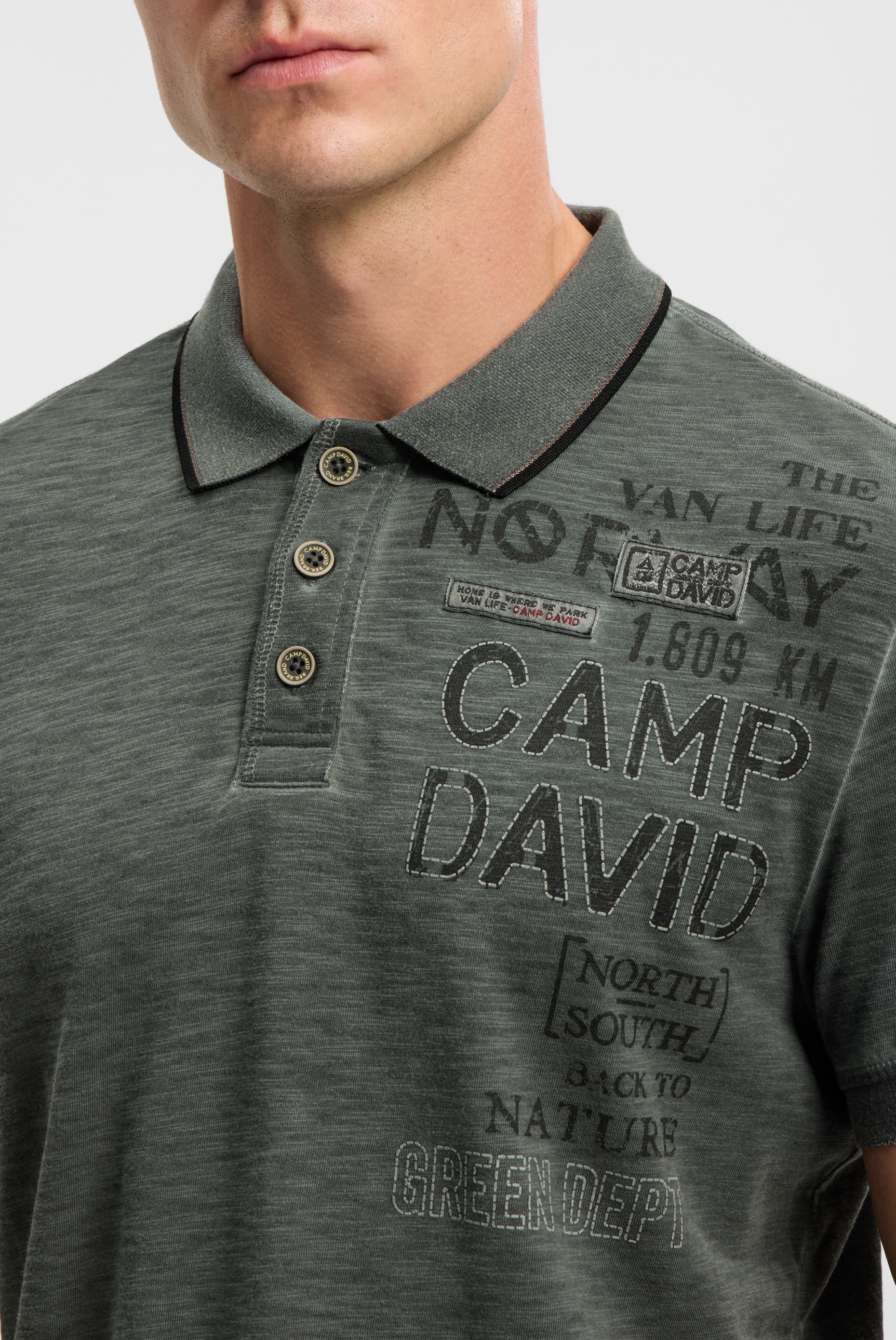 CAMP DAVID Poloshirt aus Baumwolle