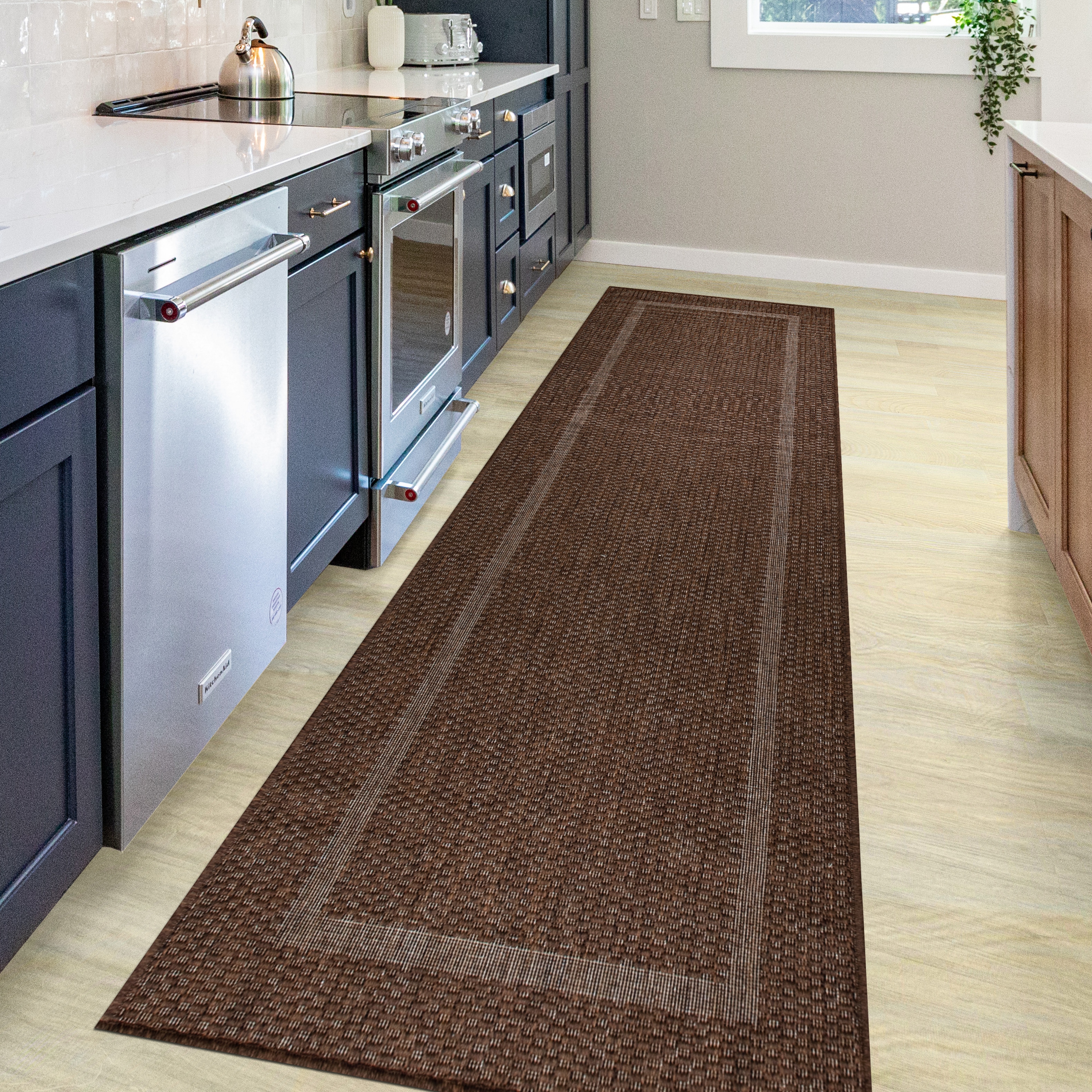 OTTO home Teppich "Venedig Bordüre auch als Läufer erhältlich" rechteckig 3 mm Höhe In- und Outdoor geeignet, Sisal-Optik, Wetterfest & UV-beständig