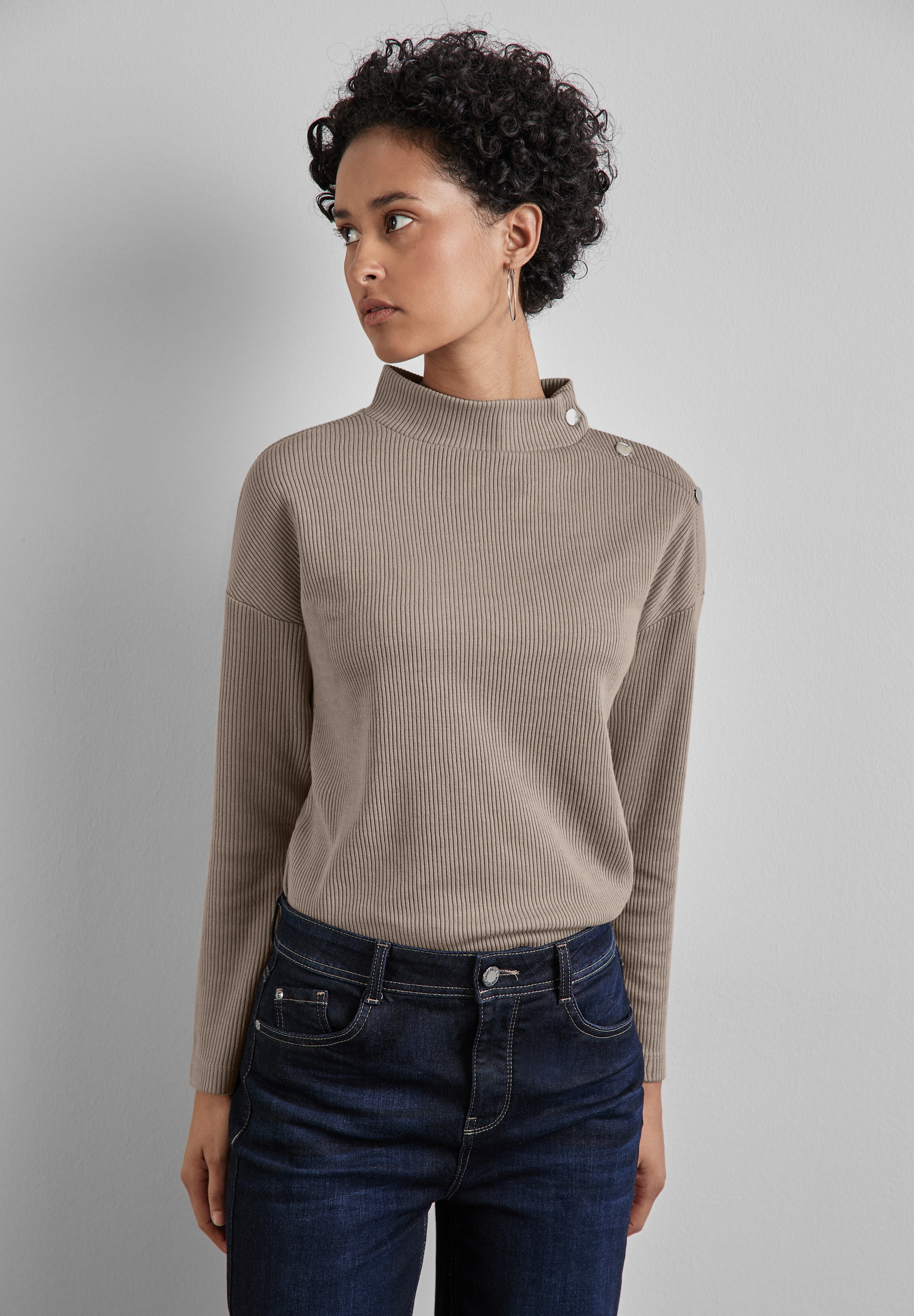 Langarmshirt, mit Turtleneck