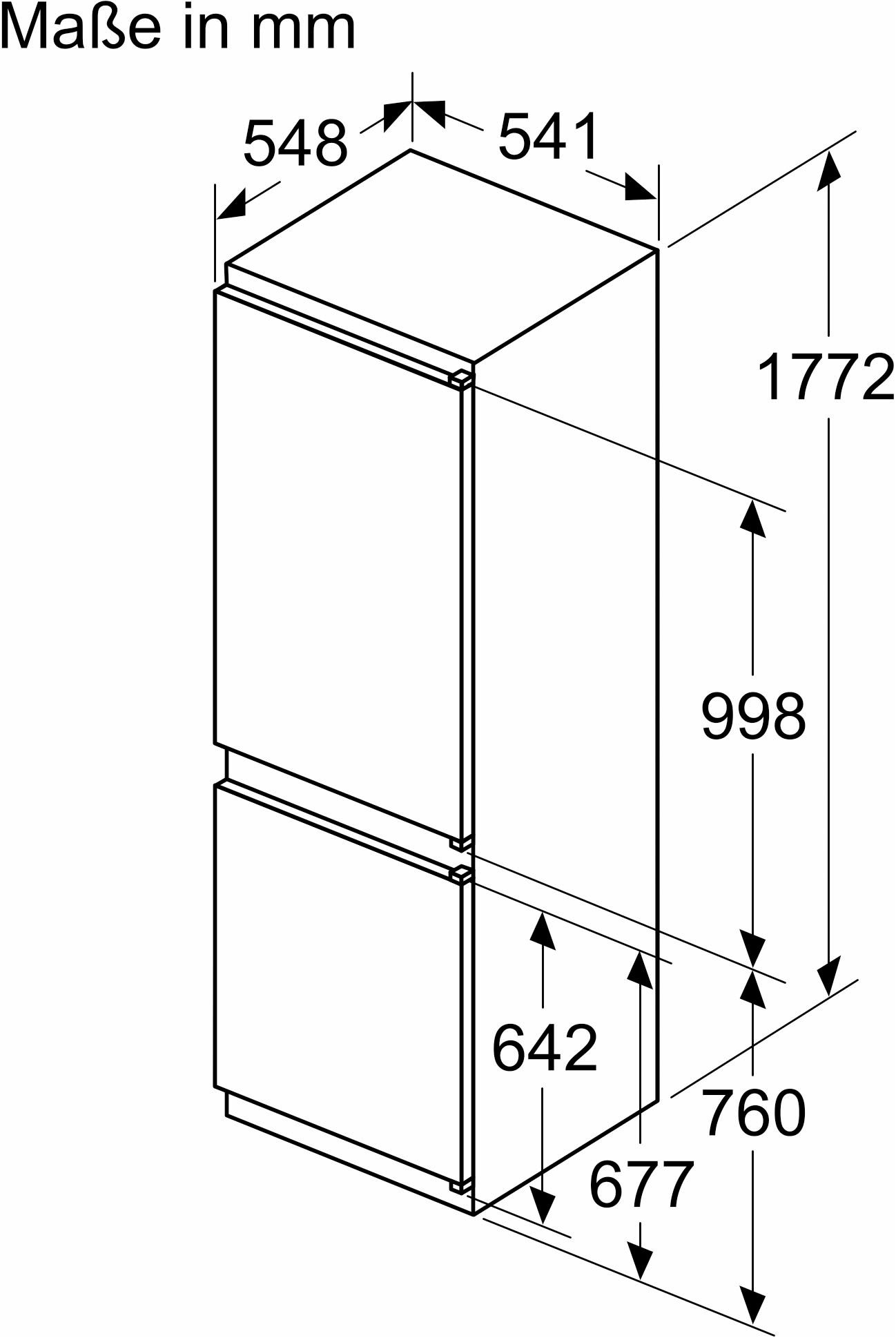 Constructa Einbaukühlgefrierkombination »CK586NSEO«