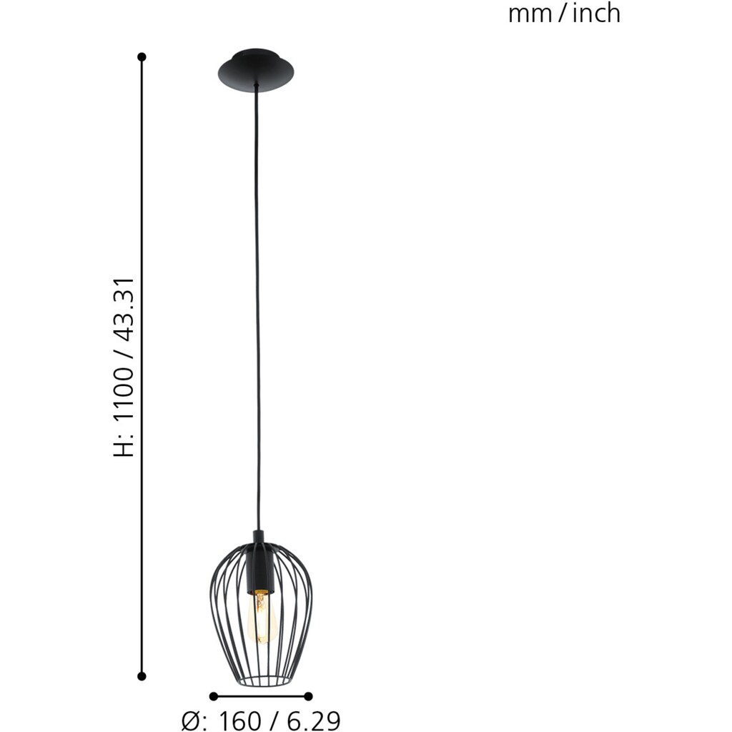 EGLO Pendelleuchte »NEWTOWN«, 1 flammig-flammig