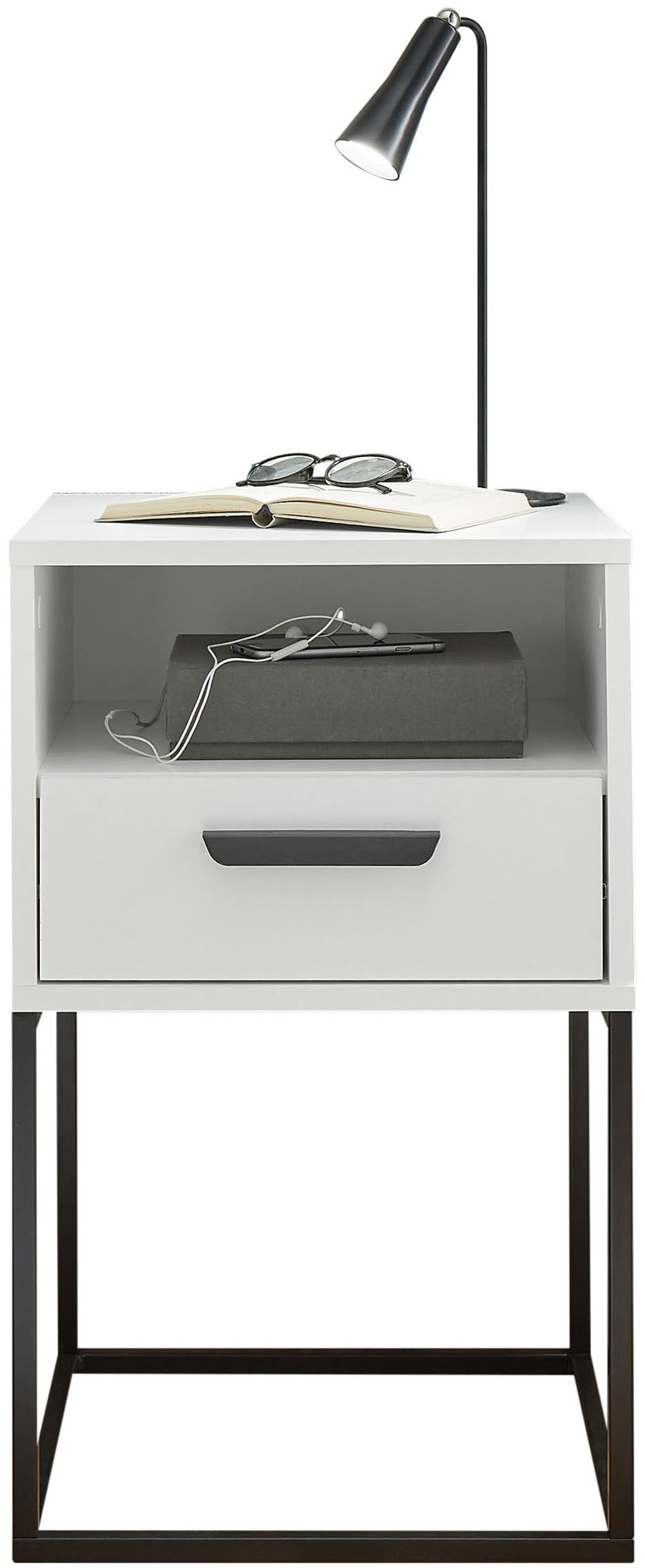 Schlafkontor Nachtkommode "Cudro Nachttisch auf Fußgestell" mit einem offen günstig online kaufen