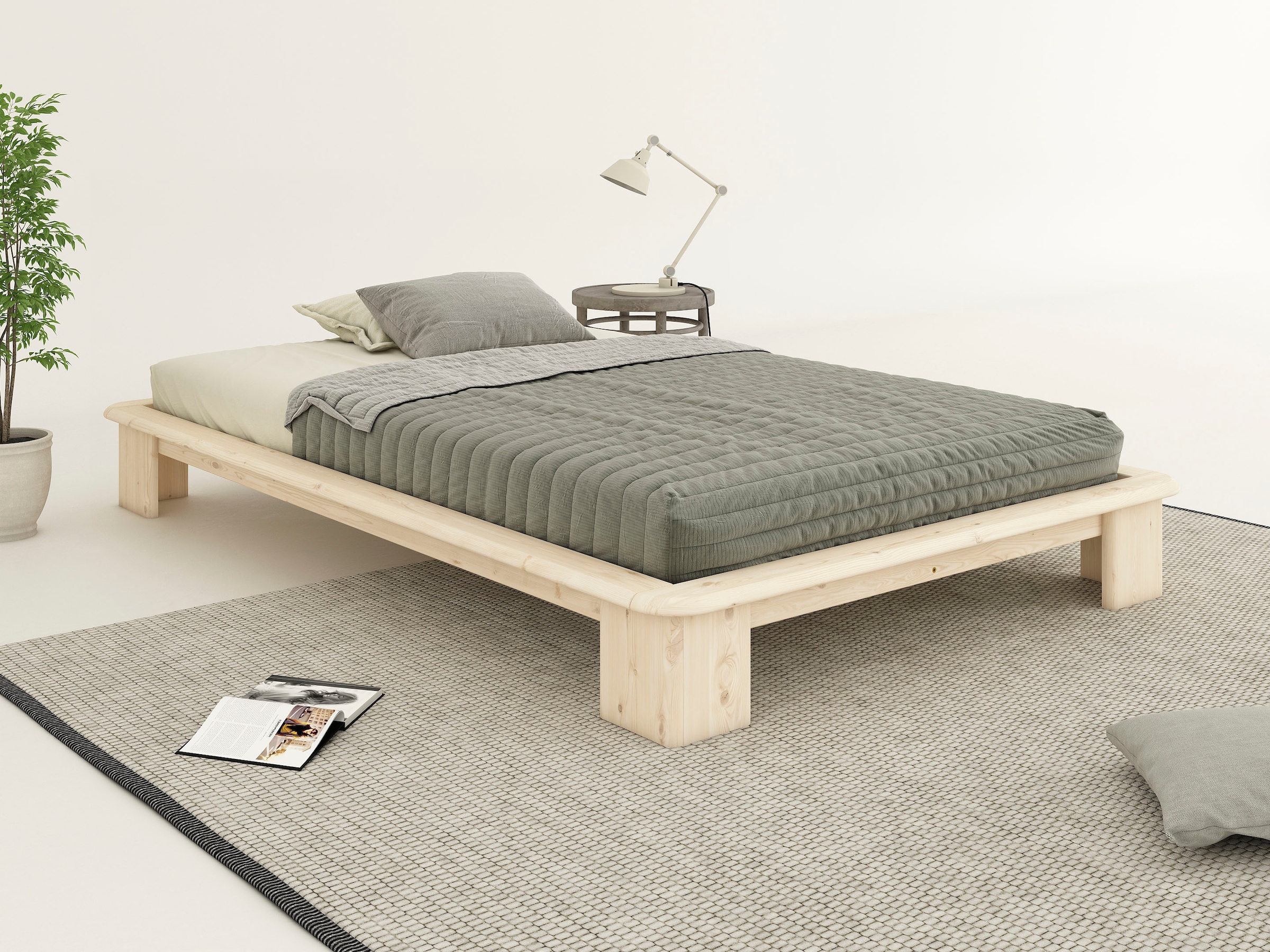 OTTO home Futonbett »Peregrin, Bett, Bettgestell, Massivholzbett« inklusive Lattenrost, aus massiver Kiefer, FSC®