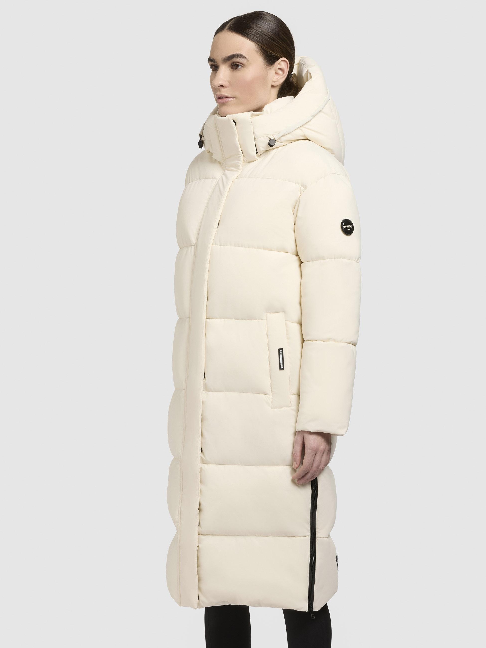 khujo Steppmantel »Rachel Matt-YM«, Warmer gesteppter Damen Mantel mit (abnehmbarer Kapuze)