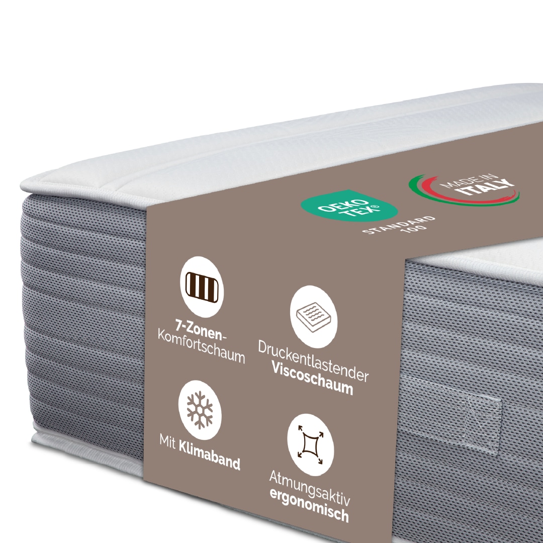 DI QUATTRO Visco-Matratze "Matratze Boxspringlook, integrierter Topper, in 90x200 cm erhältlich" 30 cm hoch 1 Stk. tlg. Matratze in 90x200 und 140x200 cm erhältlich, extrahohe Matratze
