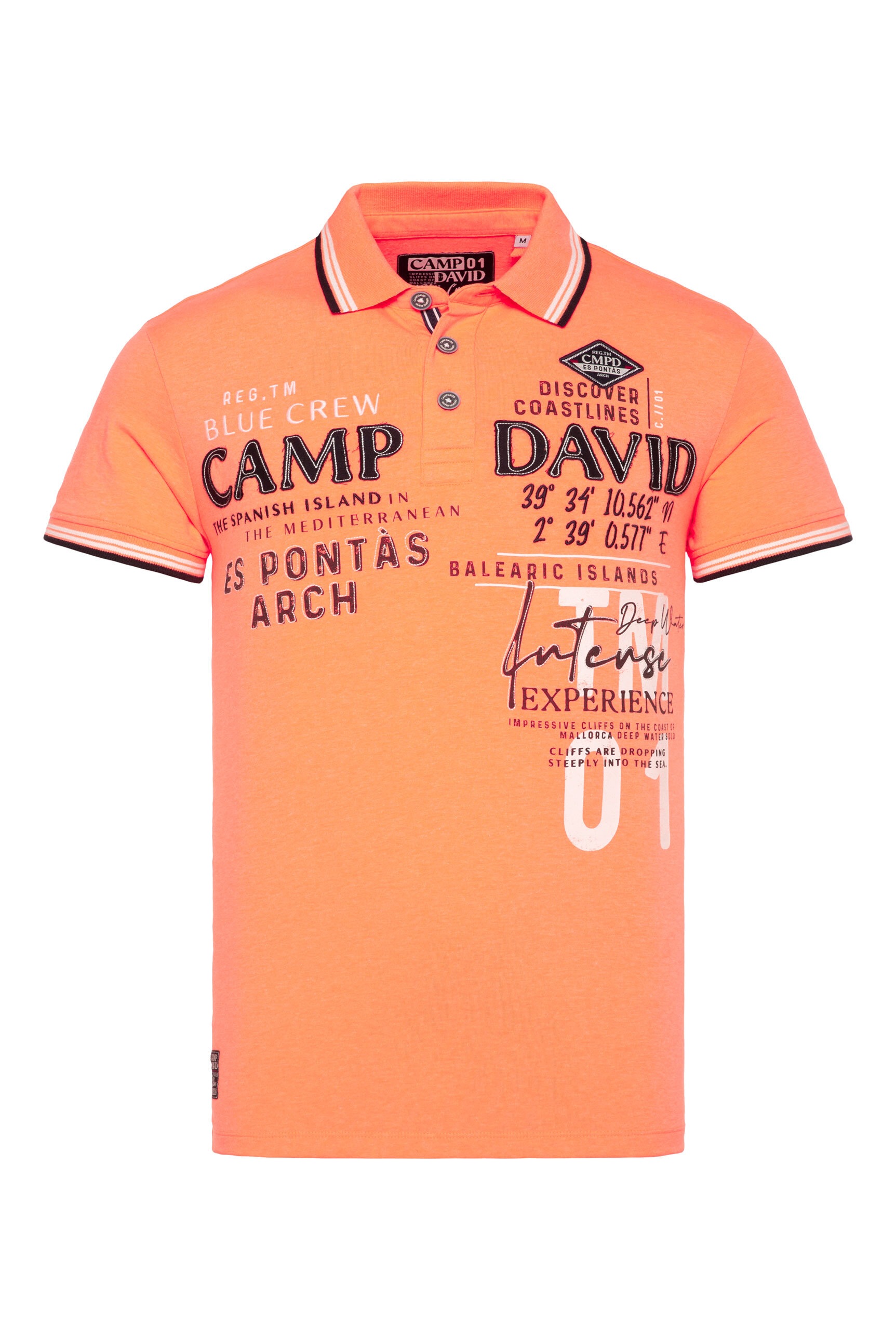 CAMP DAVID Poloshirt, mit Seitenschlitze