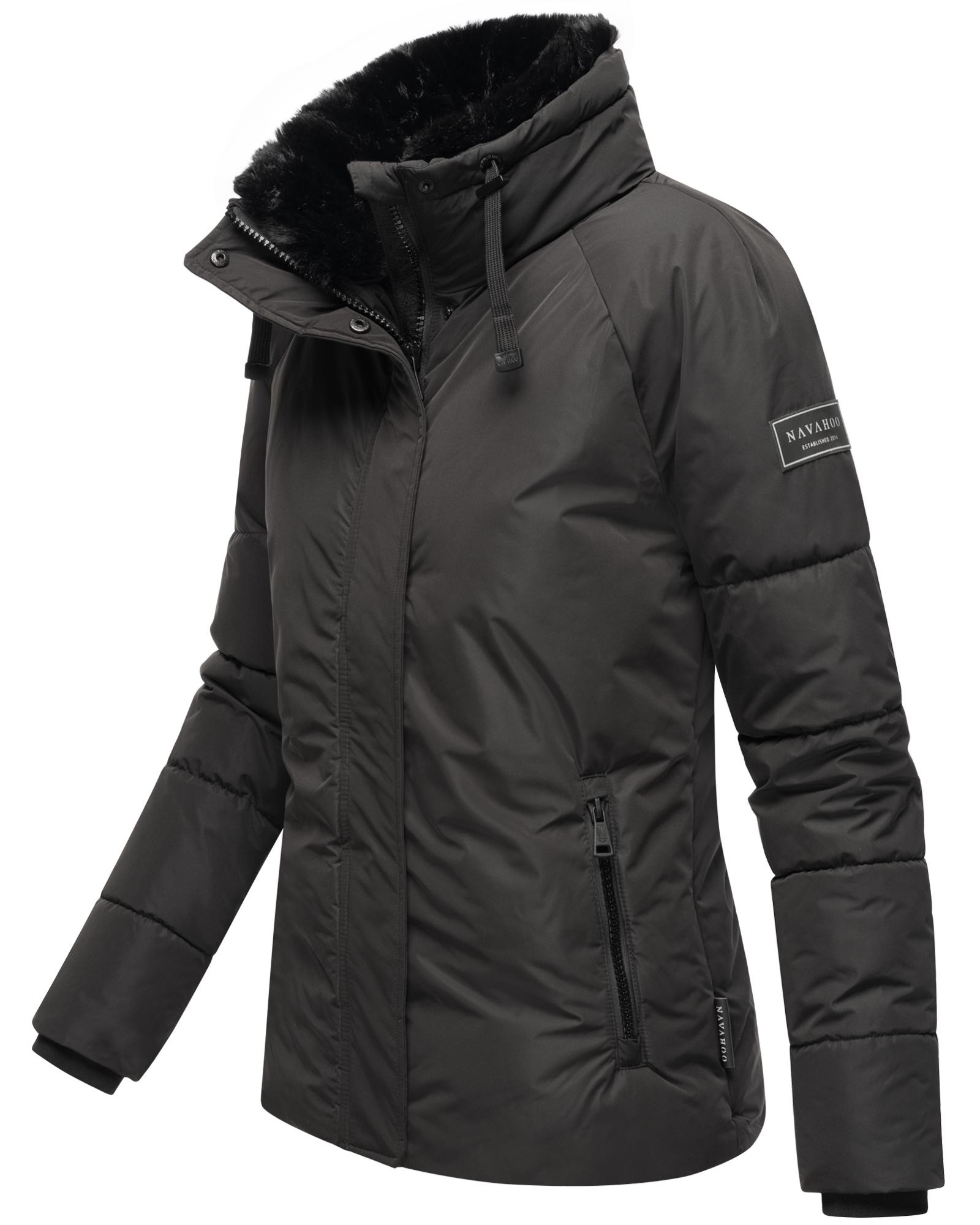 Navahoo Winterjacke »Frostii XIV«, ohne Kapuze, modische Damen Winter Steppjacke mit Kunstfellkragen