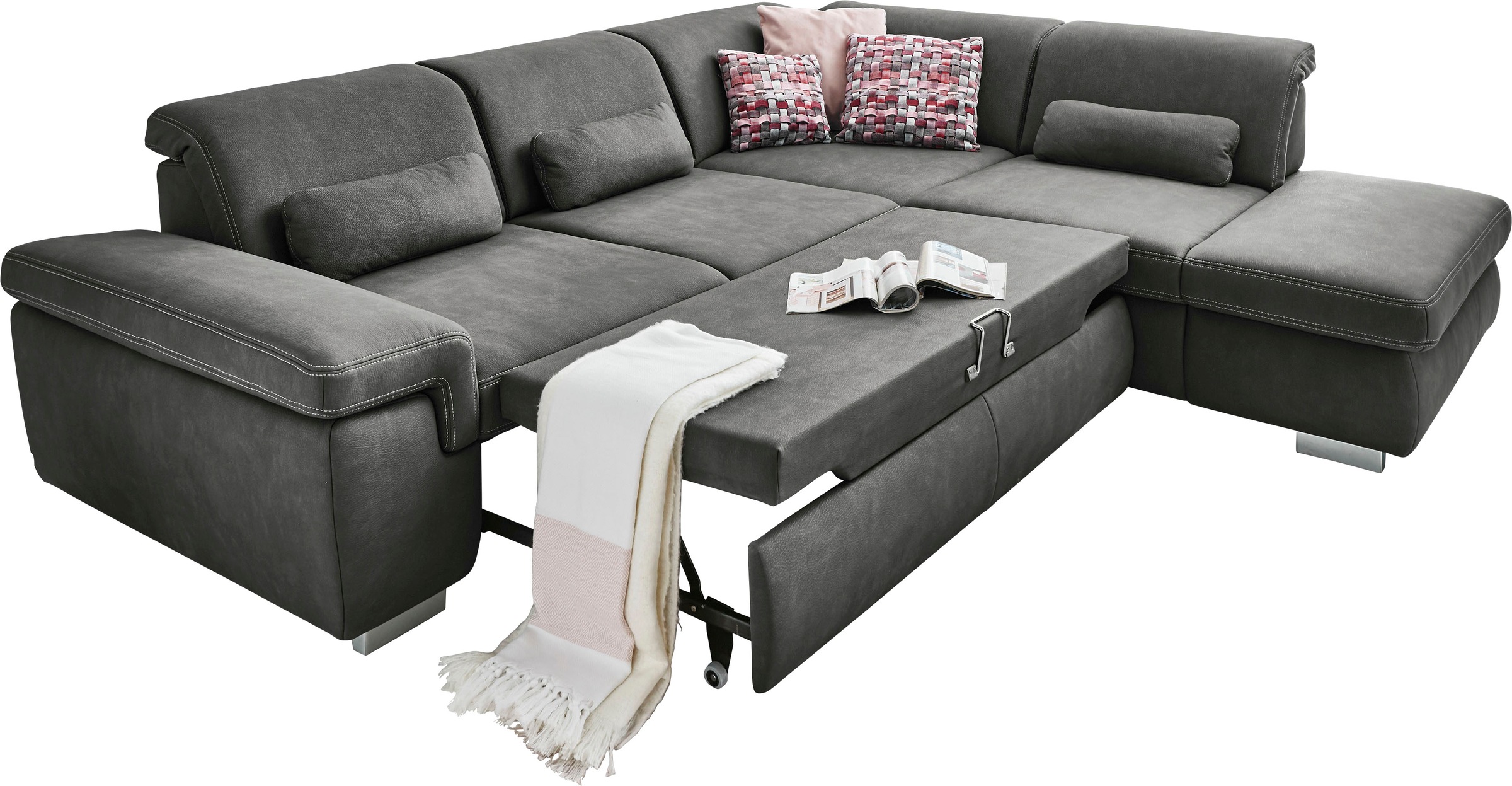 Die PlanBar Ecksofa »MP-IN17041 L-Form«, Sitztiefenverstellung, optional mit Kopfteilverstellung & Bettfunktion