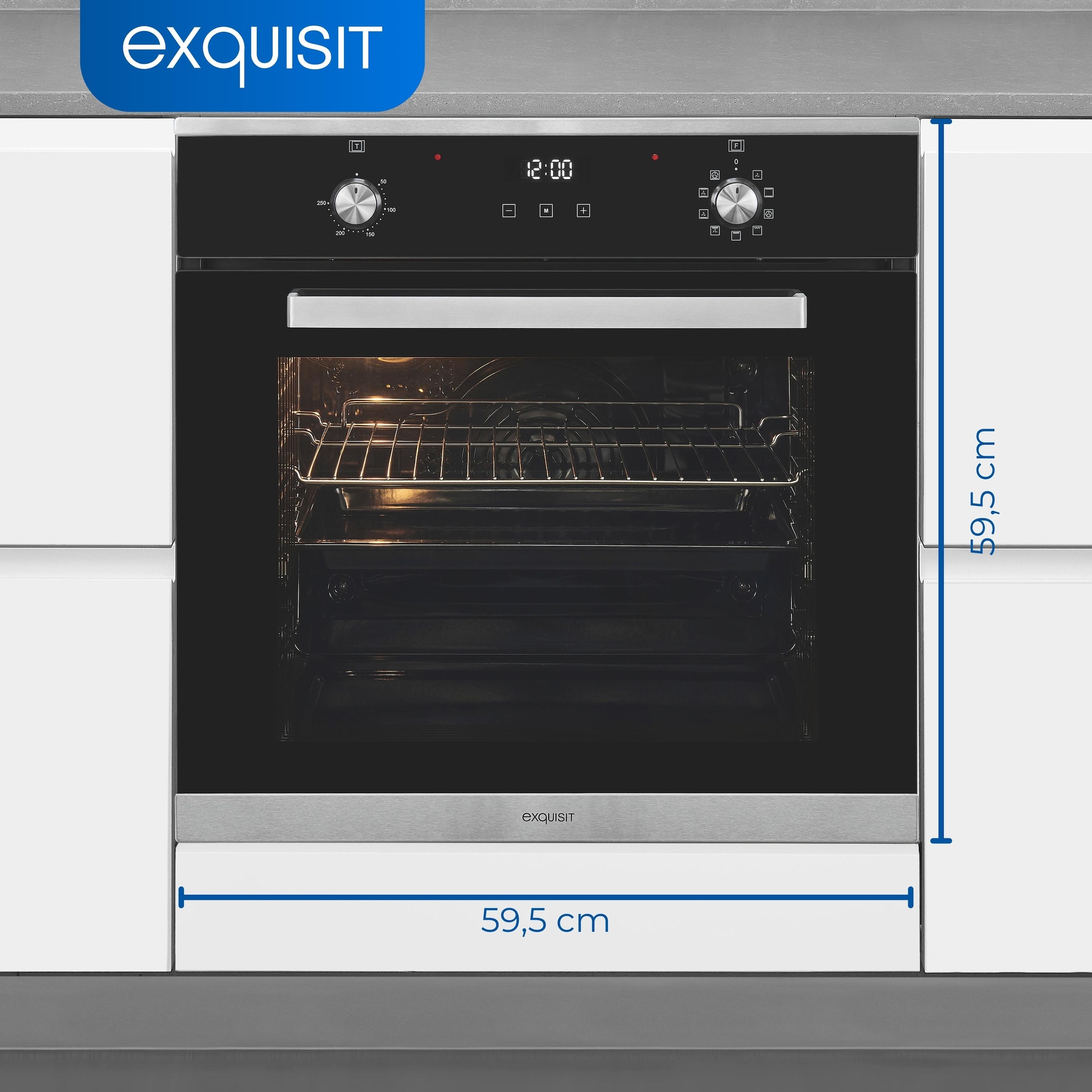 exquisit Backofen-Set »BAKO76600H inox«, Kühlventilator