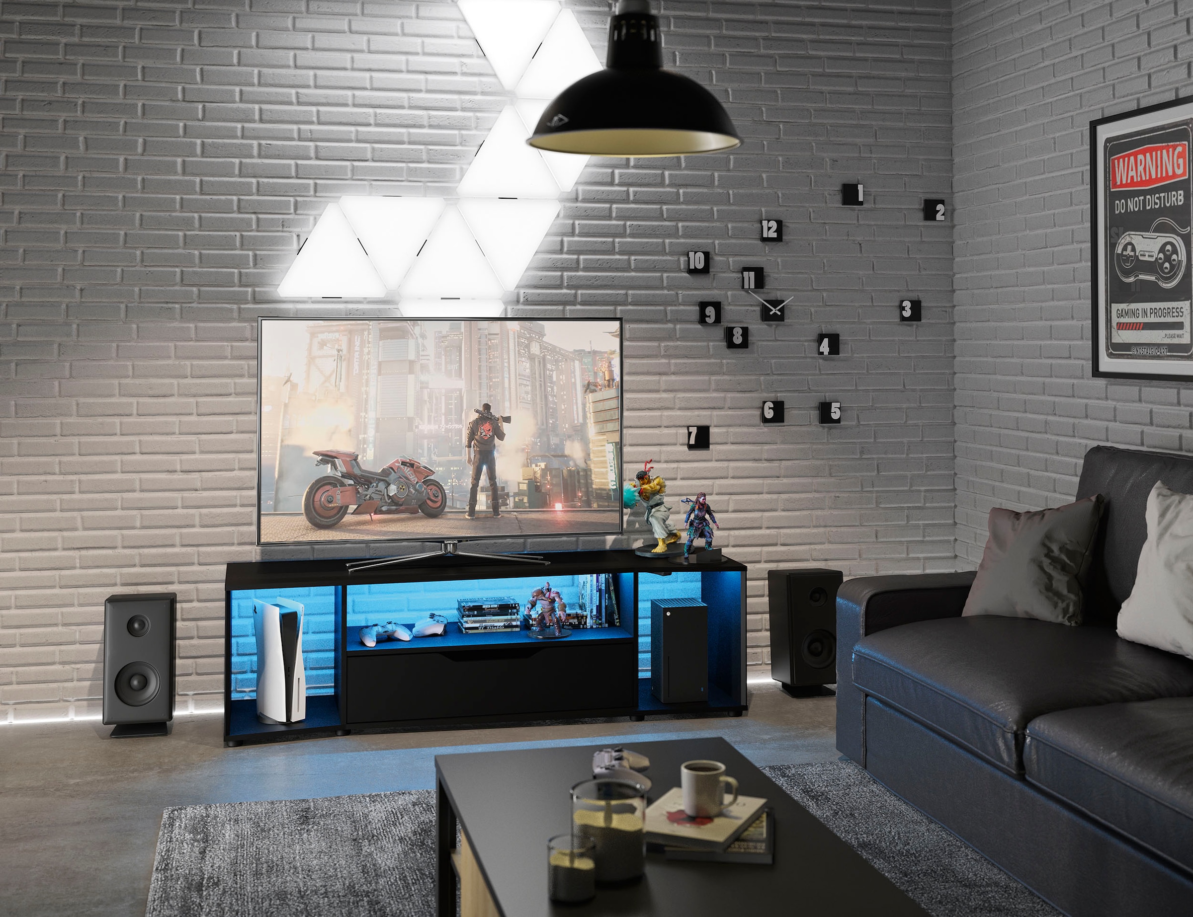 Gami Media-Board »HACK«, TV-Möbel speziell für Gamer entwickelt