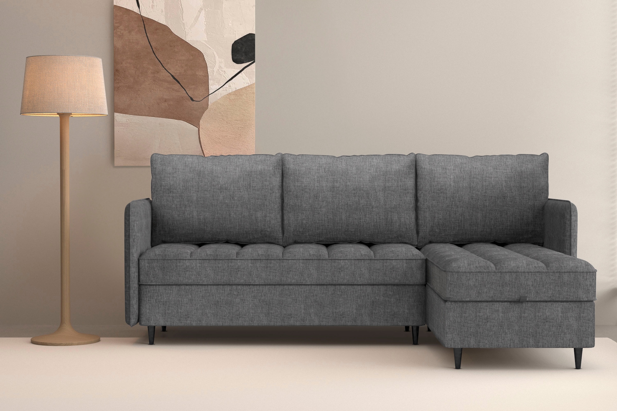 Dorel Home Ecksofa "LINDHUS, L-Form, verschiedene Stellvarianten, Loungesof günstig online kaufen