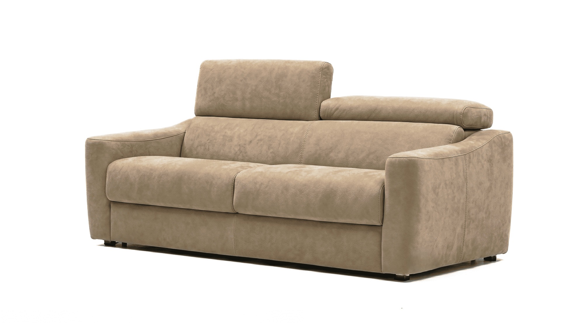 Egoitaliano Schlafsofa "STRIKE, Made in Italy-Designsofa mit Dauerschlaffunktion,Breite 195 cm" Bettsofa, Luxus-Microfaser Lederoptik mit verstellbaren Kopfstützen