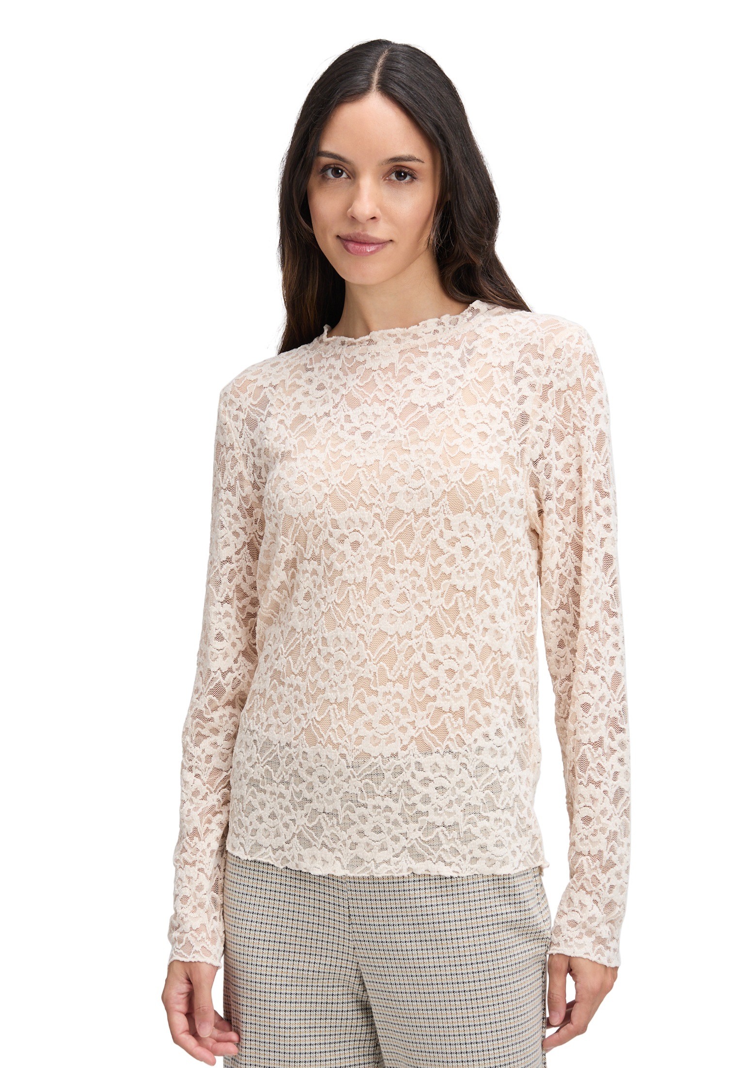 Cartoon Kurzarmshirt "Damen Langarm-Shirt mit Kragen" 1 Stk. tlg. günstig online kaufen