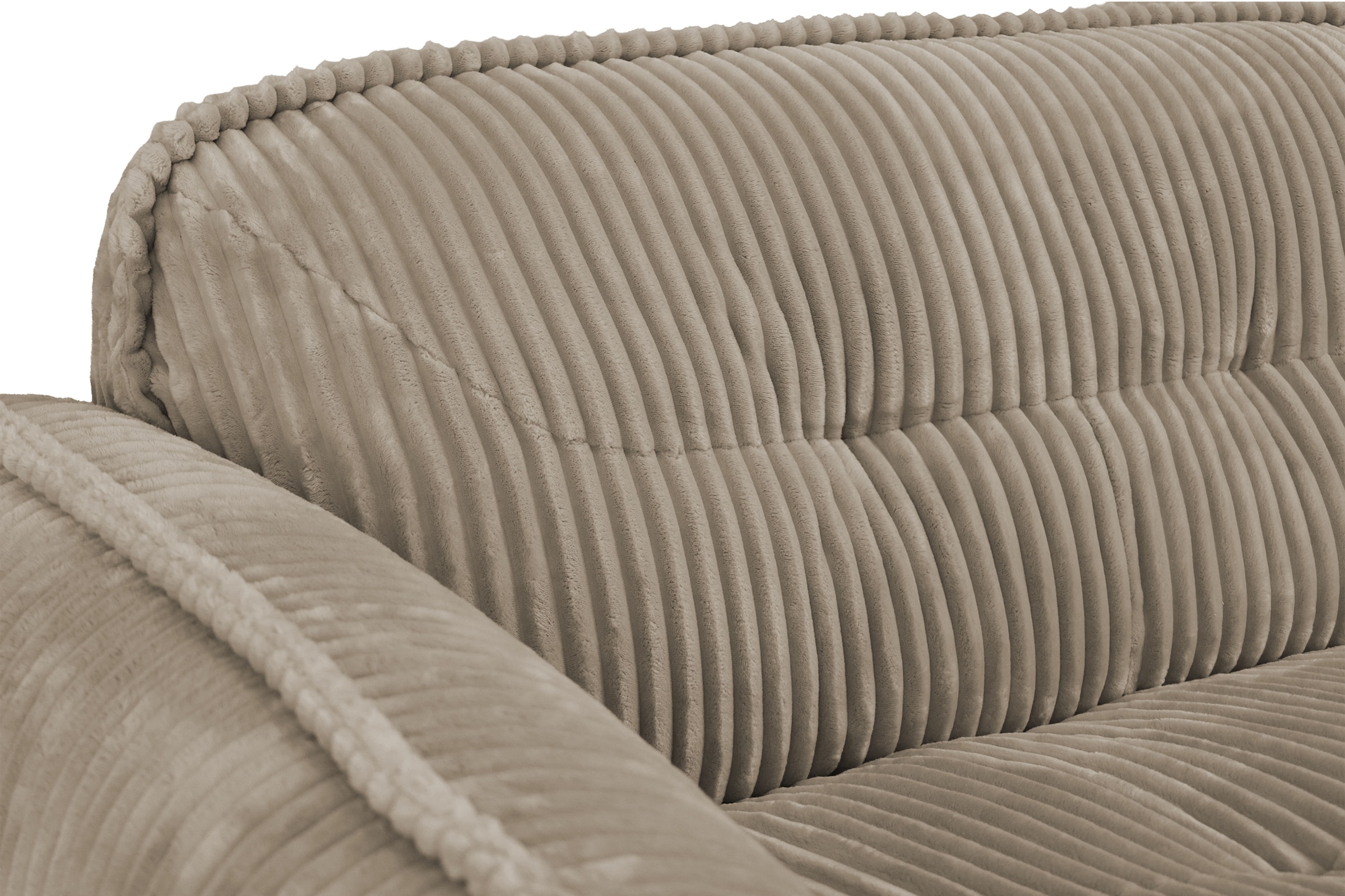 TRENDMANUFAKTUR Chaiselongue »Be Fluffy, mit Rundumbezug, Loveseat mit moderner breiter Kedernaht« mit softem Sitzkomfort, in hochwertigem Breitcord mit weicher Haptik