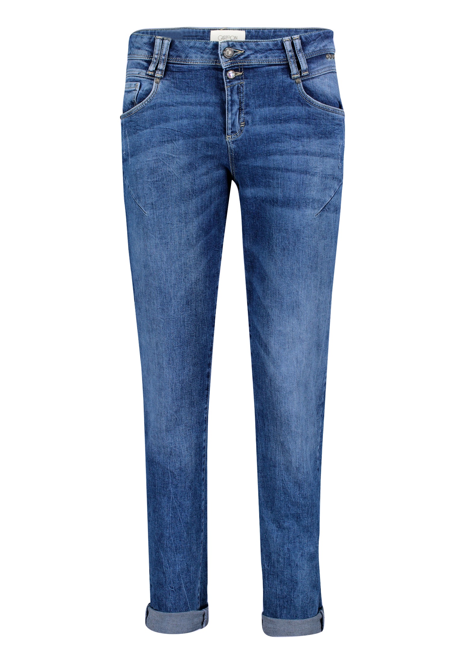 Cartoon Boyfriend-Jeans "Cartoon Damen Boyfriend-Hose mit Nieten" günstig online kaufen