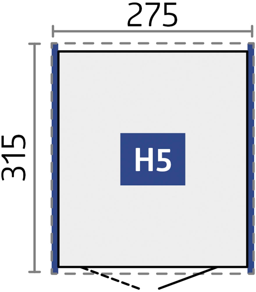 Biohort Gerätehaus »HIGHLINE Gr. H5, verschiedene Farben« stylisches Metall-Gartenhaus mit Flachdach