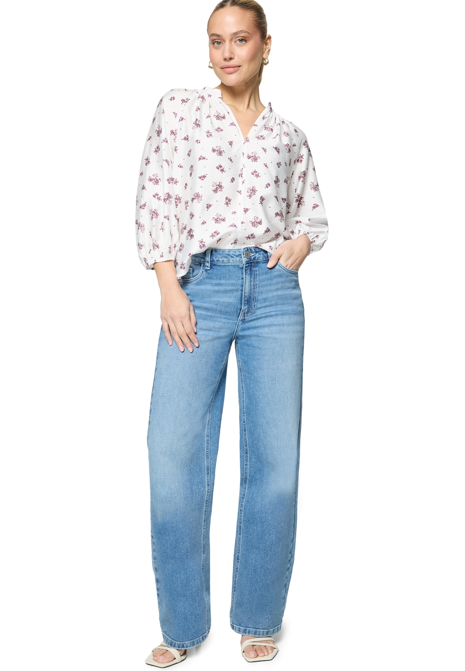 Zero Schlupfbluse »Damen mit Blumen«