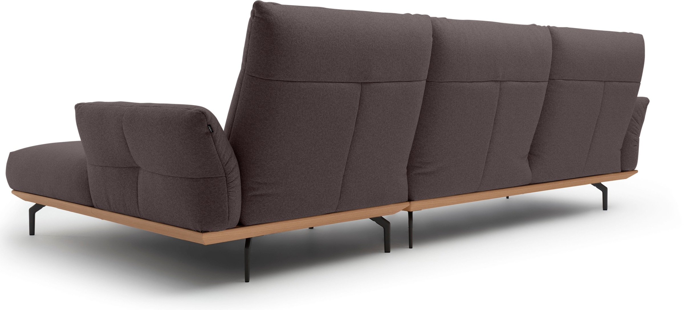 Creation BY ROLF BENZ Ecksofa »CR.460«, Sockel in Eiche, Winkelfüße in Umbragrau, Breite 318 cm