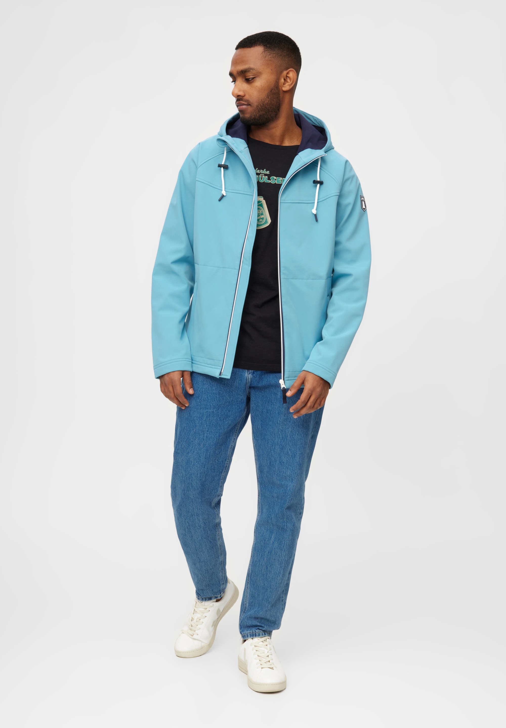 Derbe Softshelljacke »Isleby«, mit Kapuze, Wasserabweisend, winddicht, atmungsaktiv, wärmendes Fleece innen