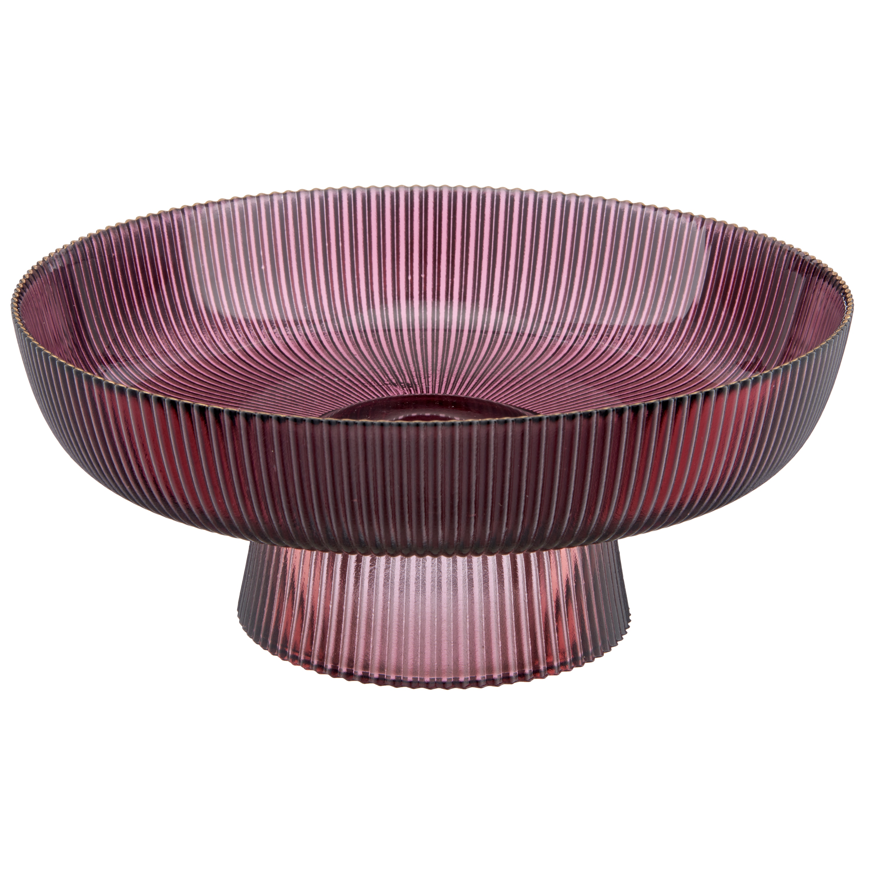 LeGer Home by Lena Gercke Schale "Glasschale geriffelt mit Goldrand" 1 aus Glas mit Standfuß