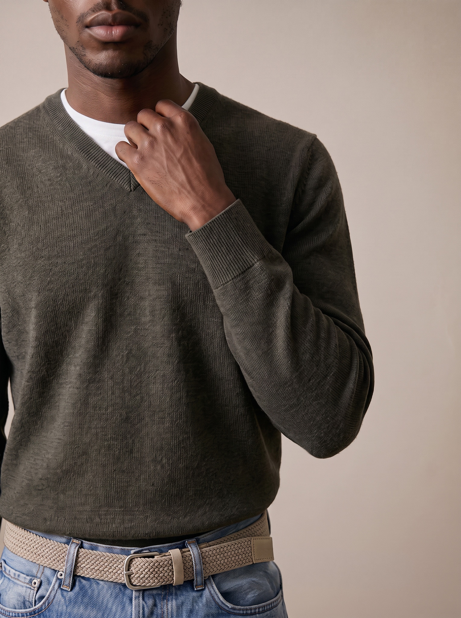 FYNCH-HATTON Strickpullover mit V-Ausschnitt