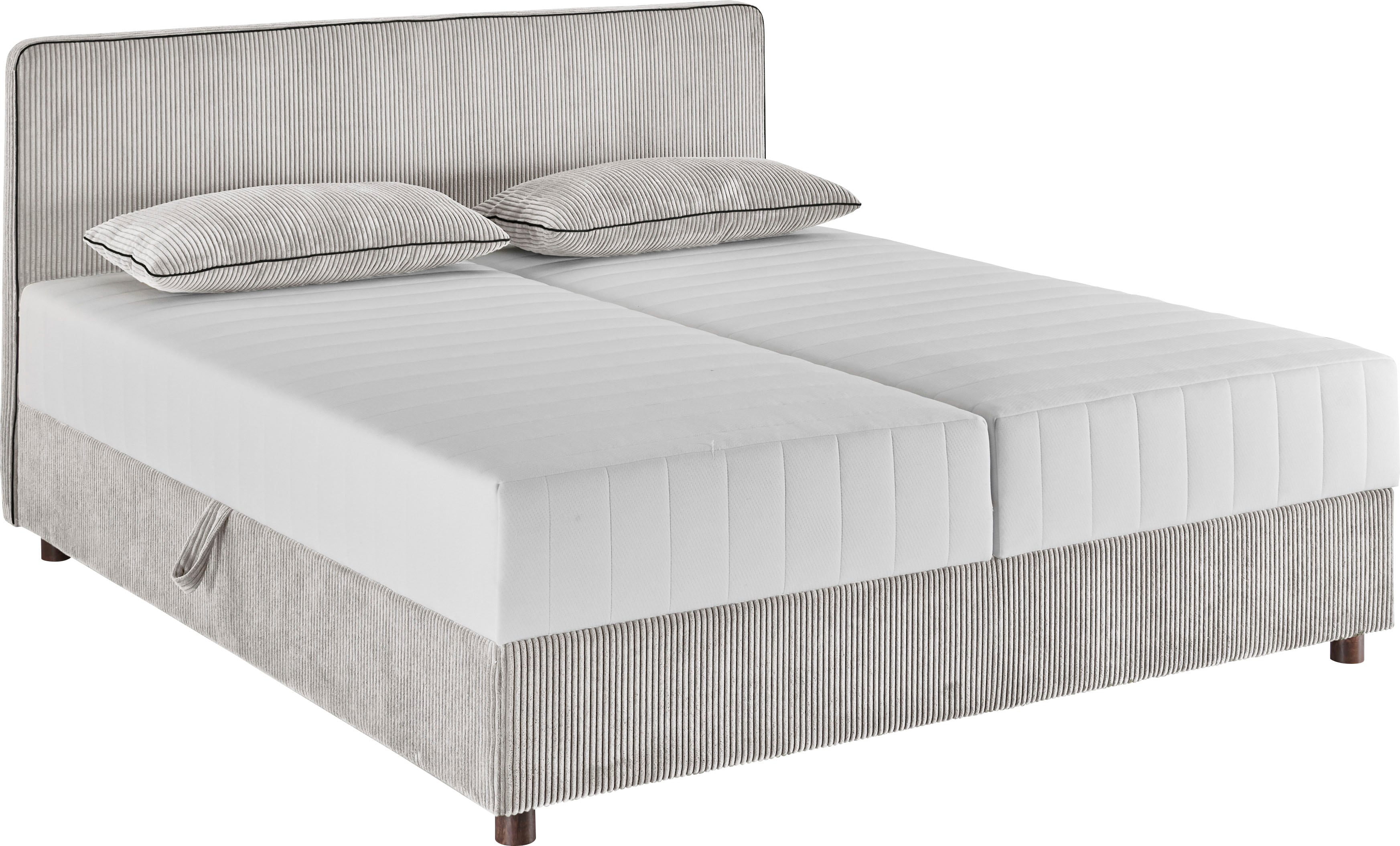 ATLANTIC home collection Bett "Corinna" Boxbett inkl. Stauraum, Cord, erhältlich in unterschiedlichen Breiten