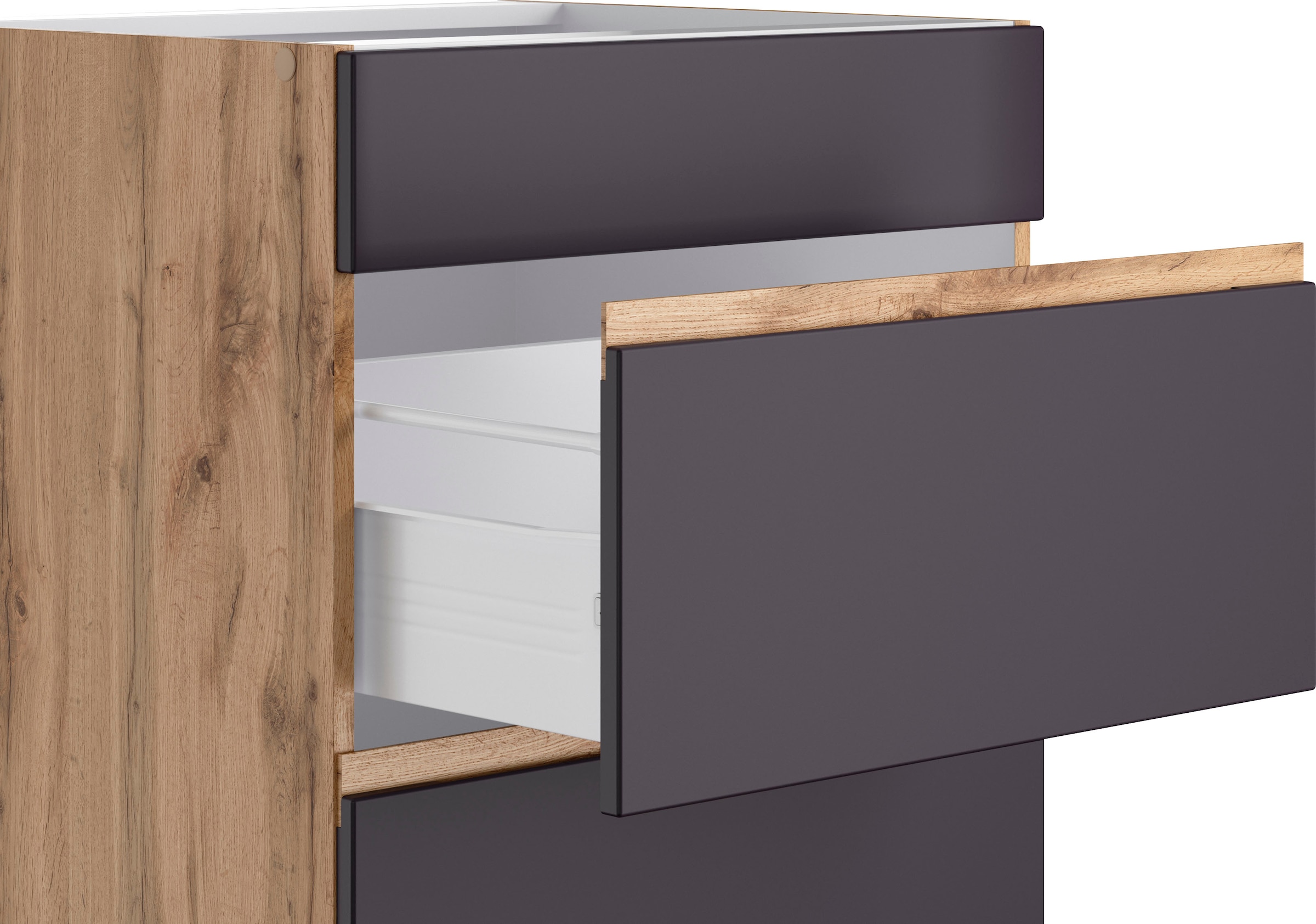 KOCHSTATION Kochfeldumbauschrank »KS-Riesa«, Breite 60 cm, MDF-Fronten
