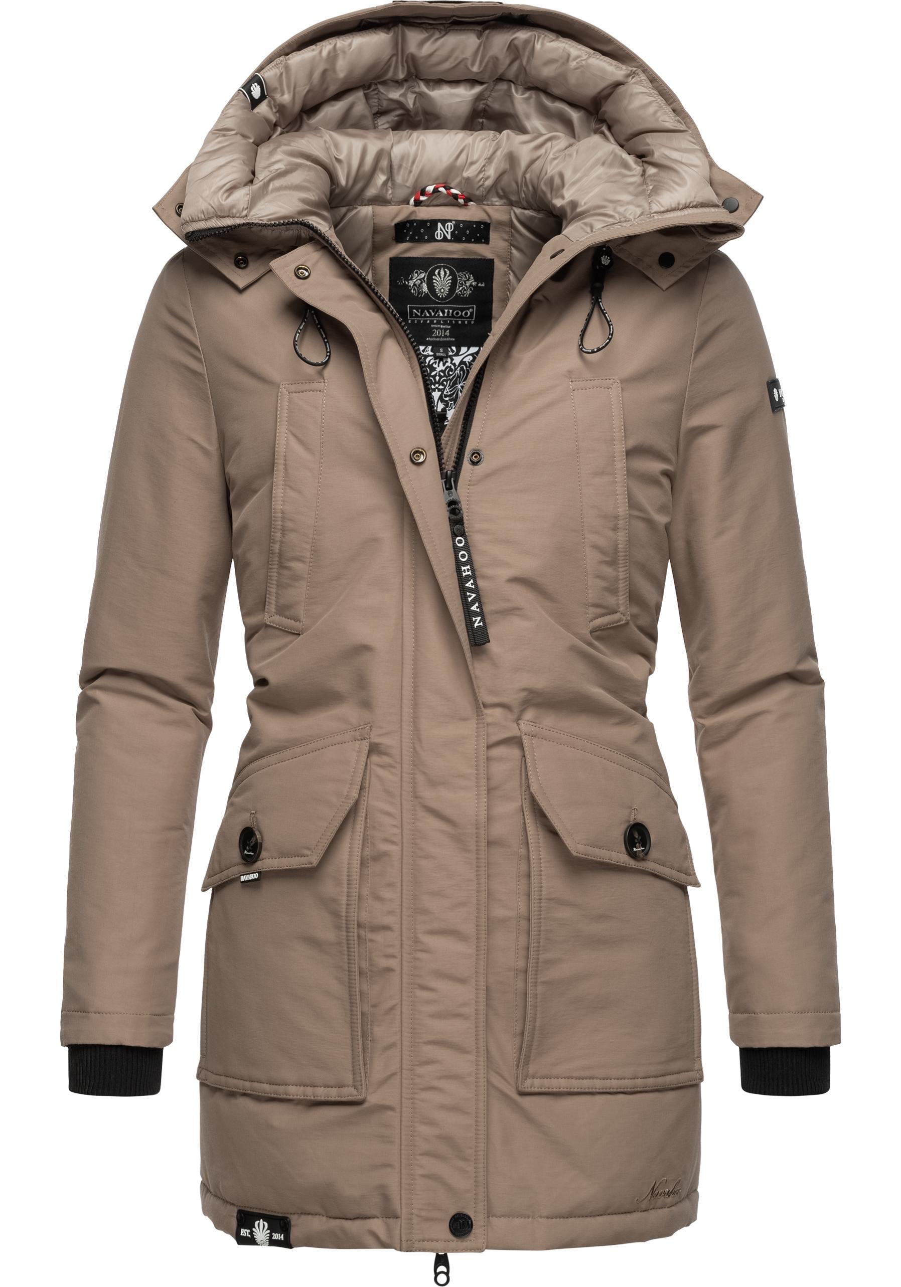 Navahoo Winterjacke »Blizzardstorm«, mit Kapuze, Warm gefütterter Wintermantel mit Kapuze