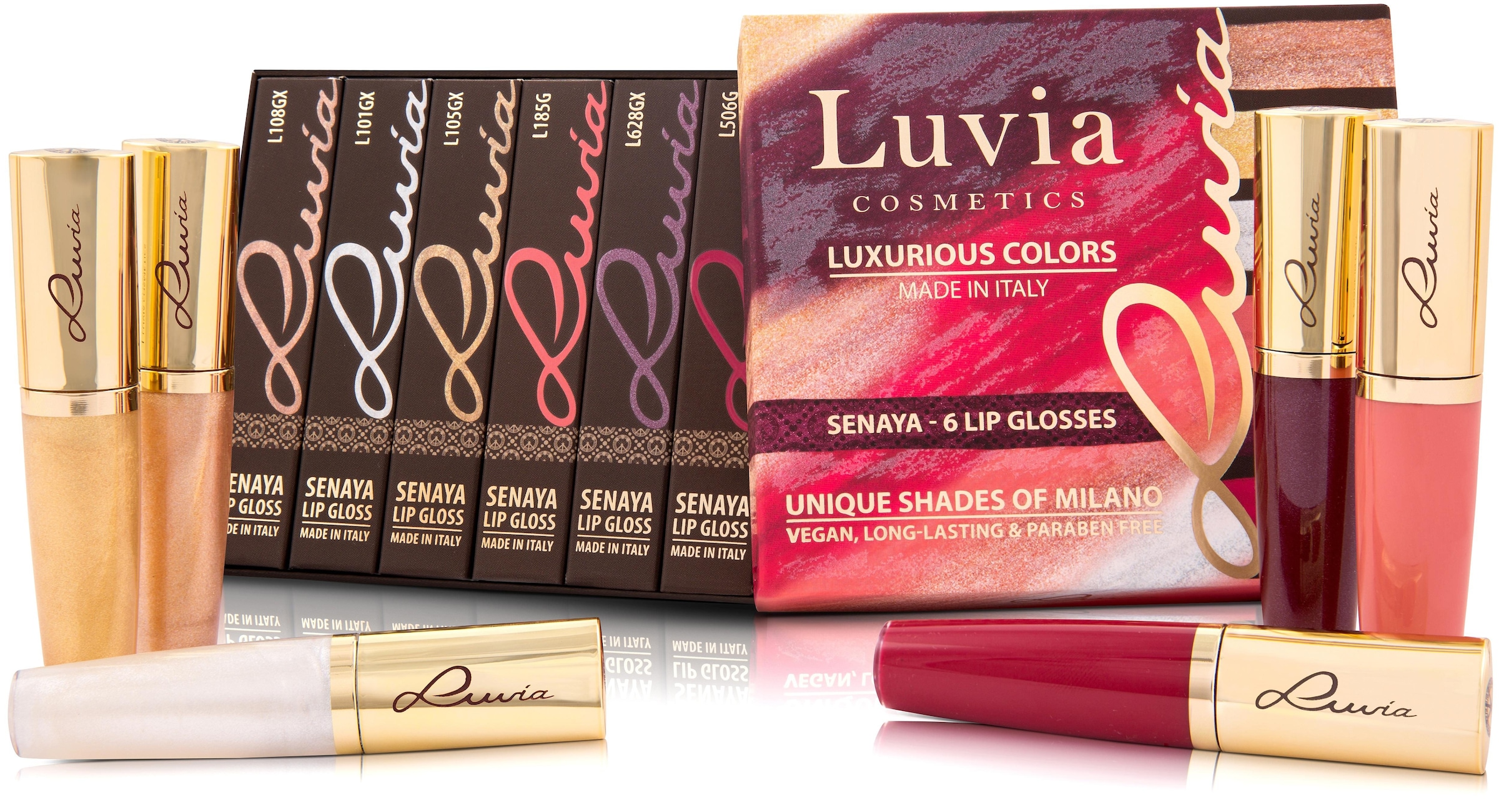 bestellen | »Senaya Luxurious Lipgloss Luvia Colors«, (Set, 6 BAUR Cosmetics tlg.)