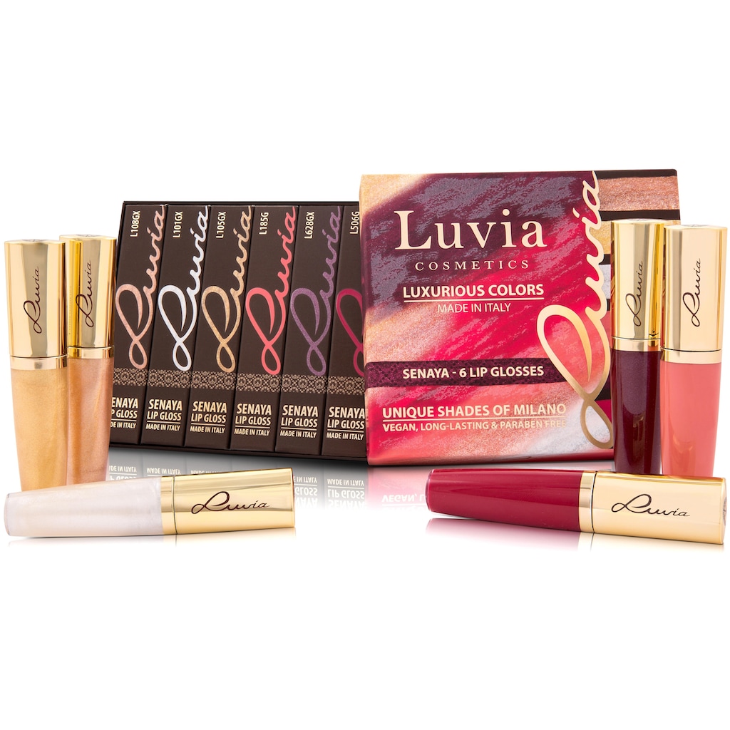 Luvia Cosmetics Lipgloss »Senaya Luxurious Colors«, (Set, 6 tlg.)