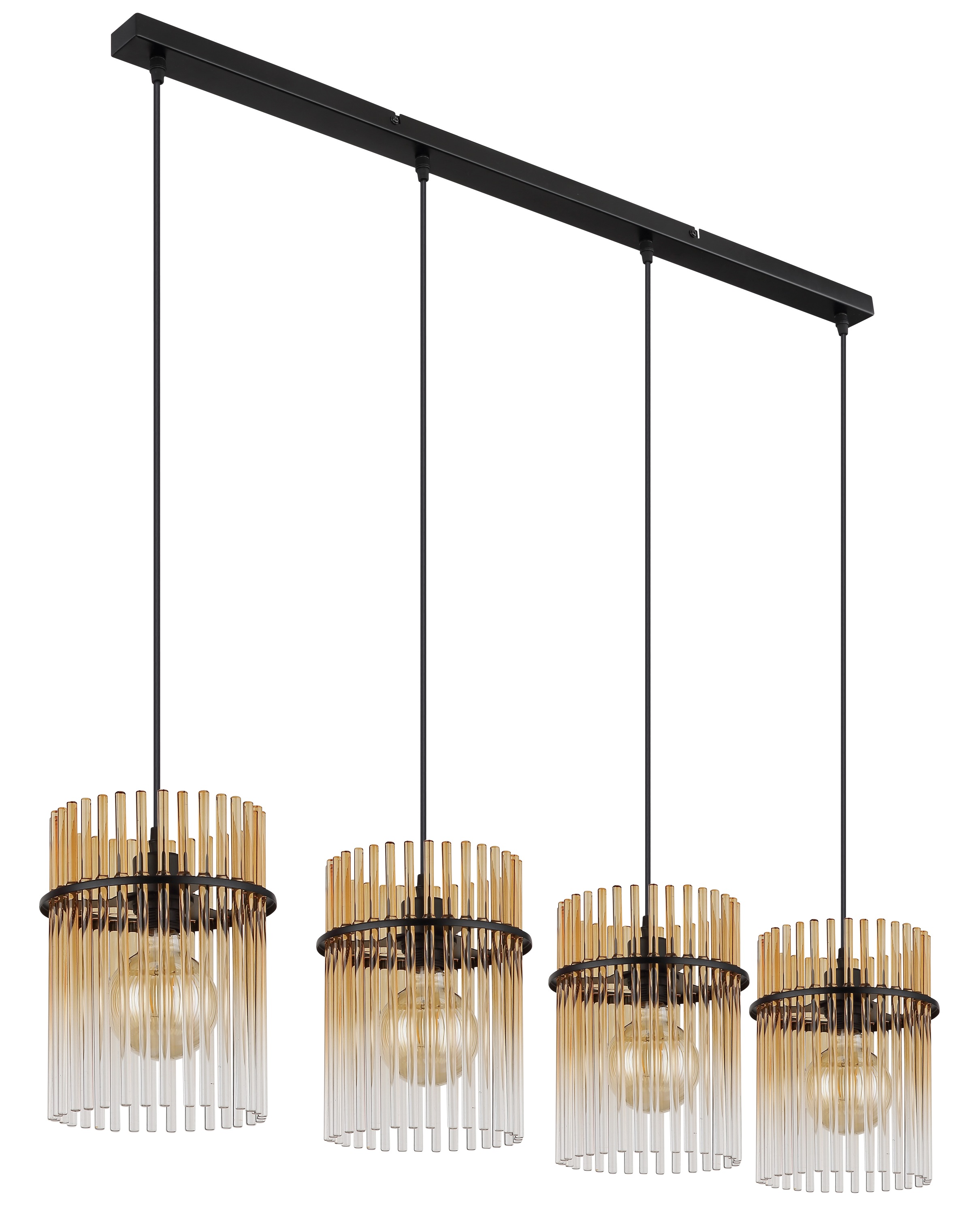 GLOBO LIGHTING Hängeleuchte »GORLEY« E27 1 Stk. Hängelampe Glasstäbe amber klar verlaufend elegant Wohnzimmer