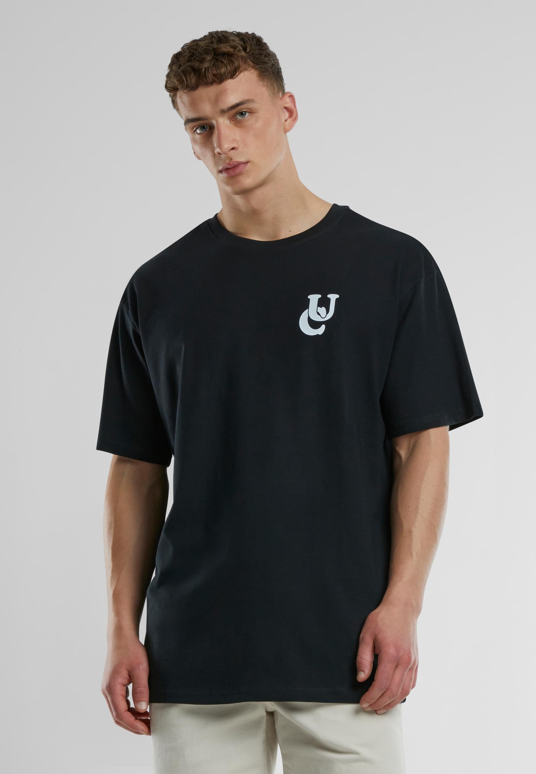 URBAN CLASSICS T-Shirt »Urban Classics UC Weavy Logo Heavy Oversized Tee«, (1 tlg.)