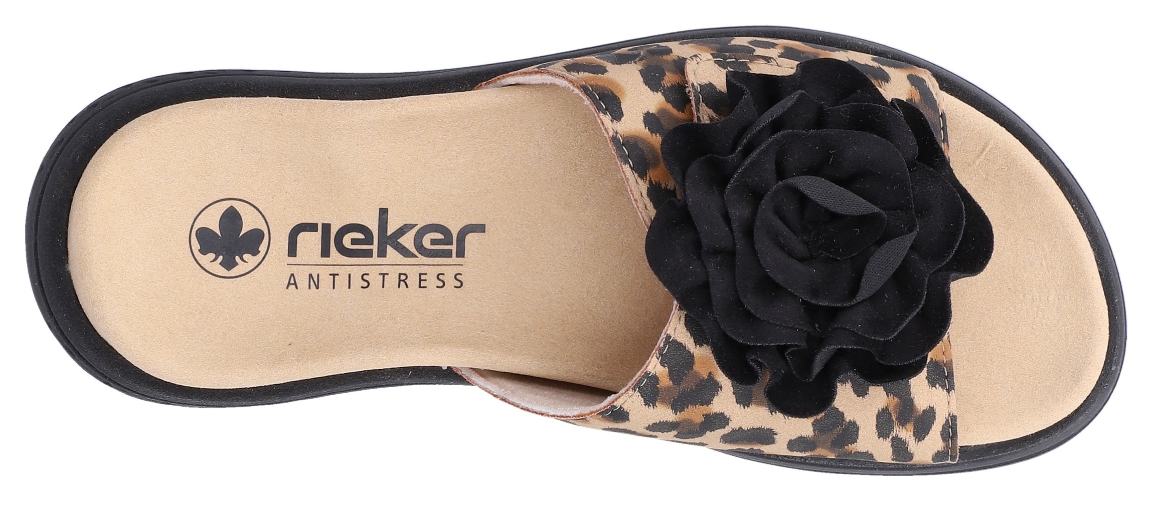 Rieker Pantolette  Sommerschuh, Hausschuh, Strandschuh mit bequemem Fußbett