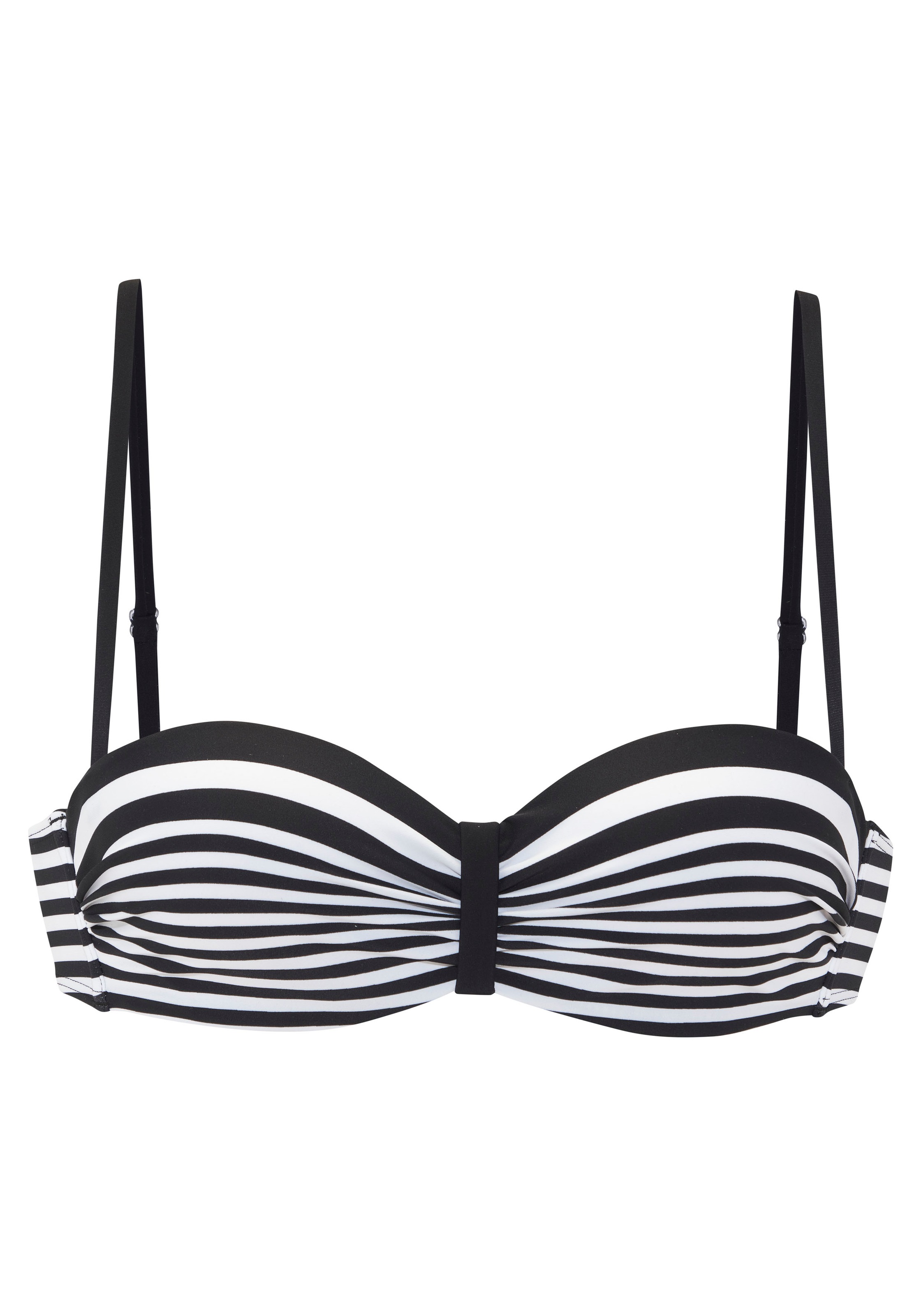 LASCANA Bügel-Bandeau-Bikini-Top »Myst«, mit platziertem Streifen-Design