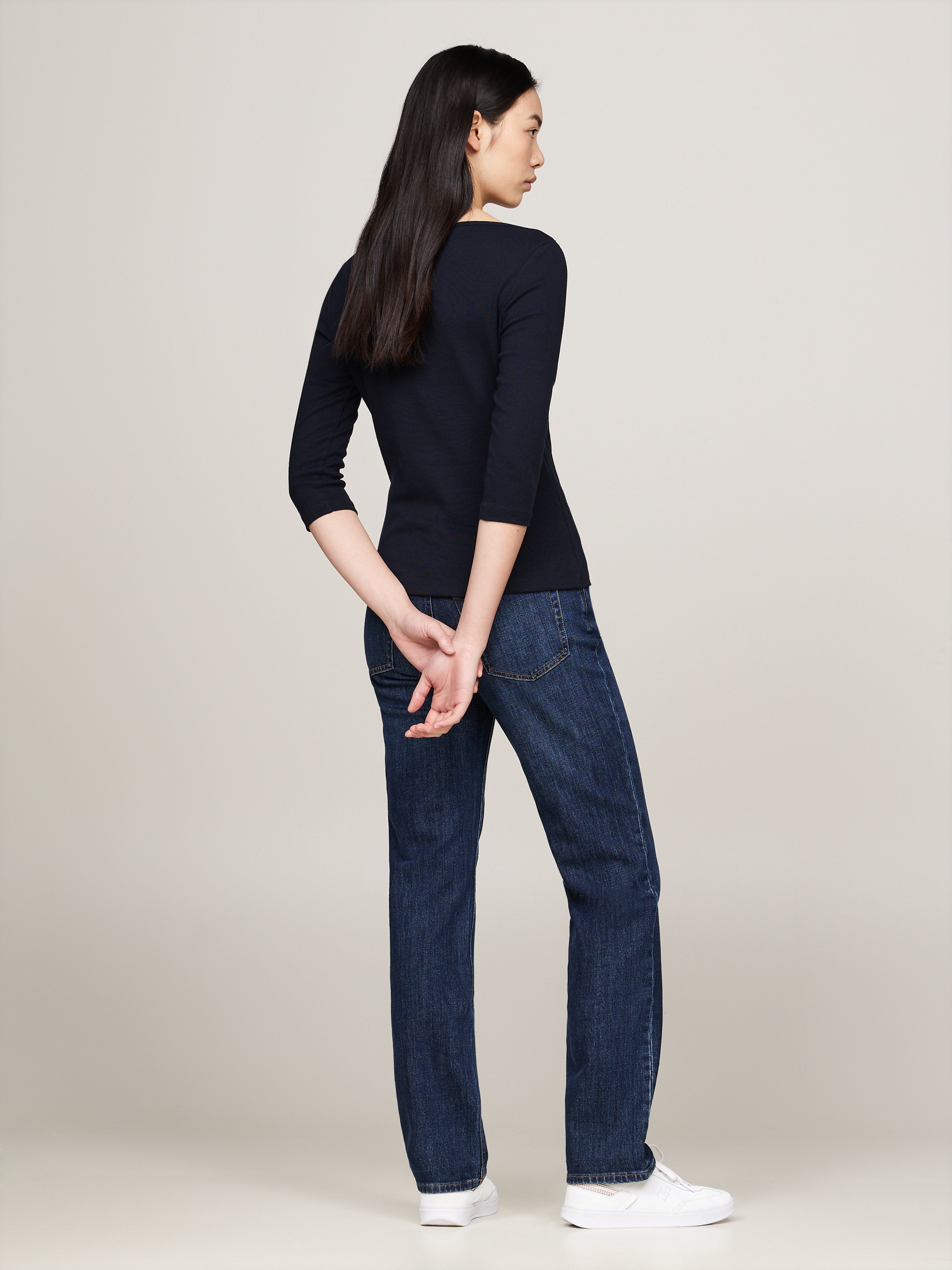Tommy Hilfiger 3/4-Arm-Shirt »NEW CODY SLIM BOAT-NK 3/4SLV«, mit Logostickerei
