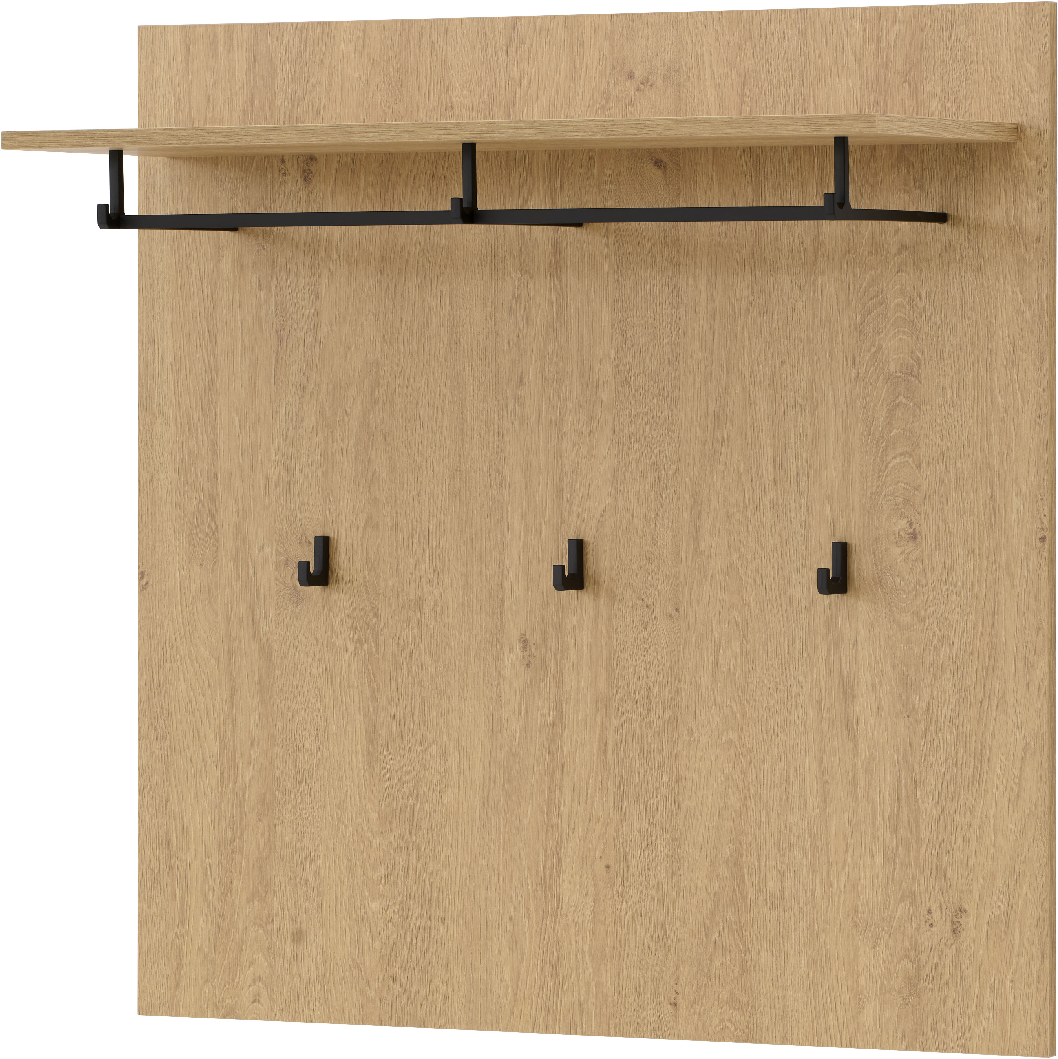 Home affaire Garderobenpaneel "Lund, Flurgarderobe, Wandregal mit Hutablage, Kleiderstange & Haken" vielseitig einsetzbar, modern, 90 cm breit