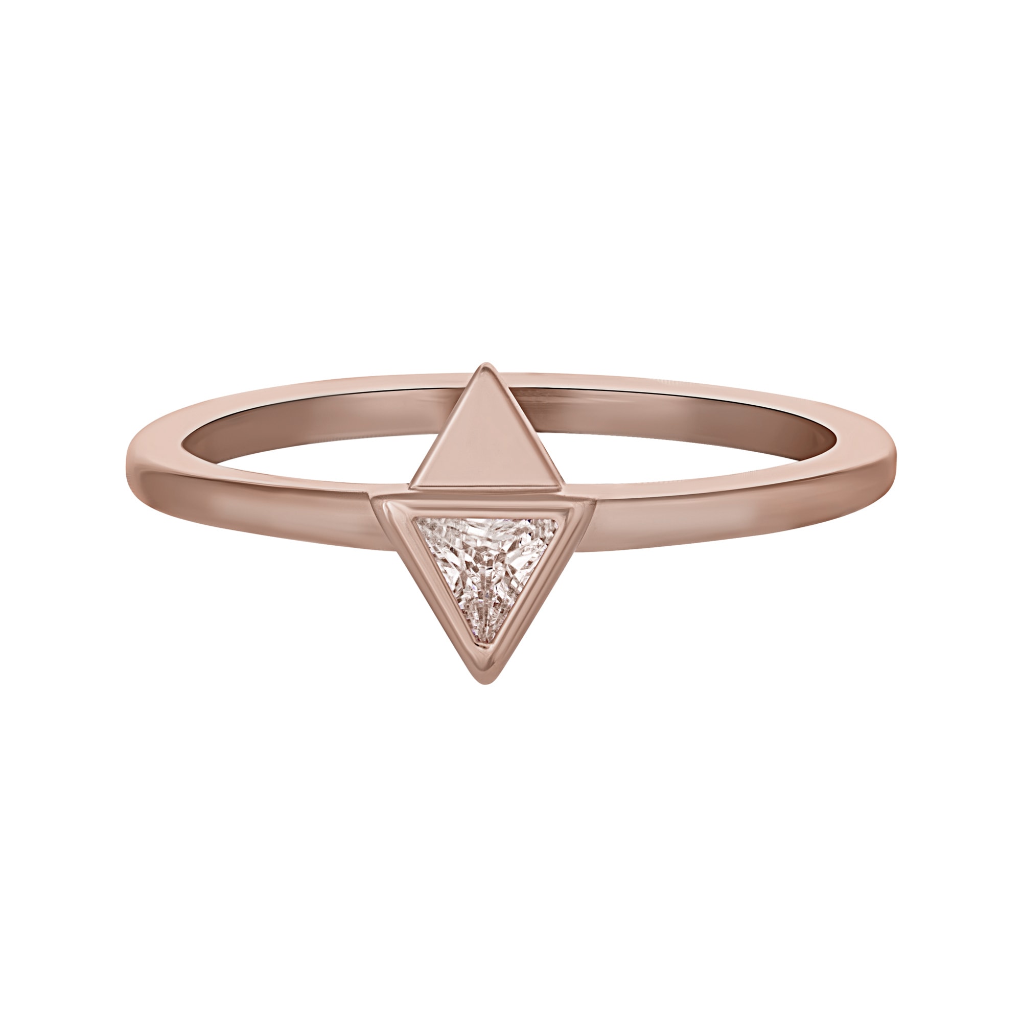 CAÏ Fingerring »925 Silber online | rosévergoldet Dreieck« mit Zirkonia kaufen BAUR