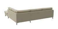 FLEXLUX Ecksofa »Fiore, super Sitzkomfort durch Kaltschaum im Sitz, L-Form«, schmale Armlehnen, Füße Alu+schwarz