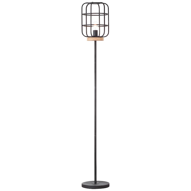 Brilliant Stehlampe »Gwen«, 1 flammig-flammig, 163 cm Höhe, Ø 25 cm, E27,  Metall/Holz, antik holz/schwarz korund günstig kaufen | BAUR