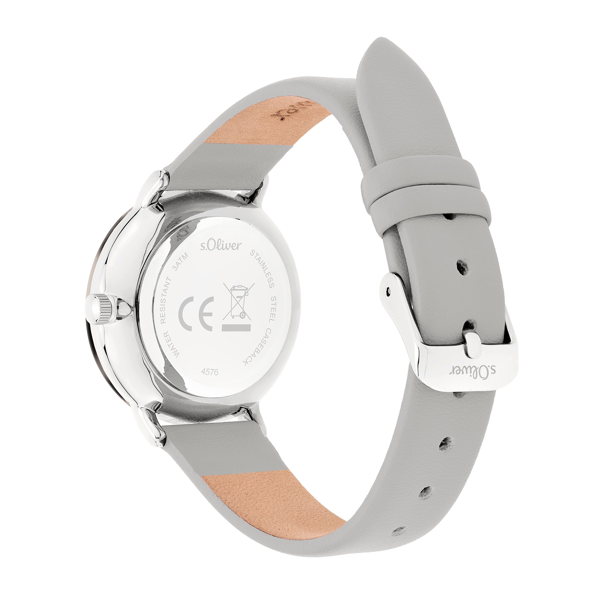 s.Oliver Quarzuhr »Acetate Circle« Armbanduhr, Damenuhr, analog