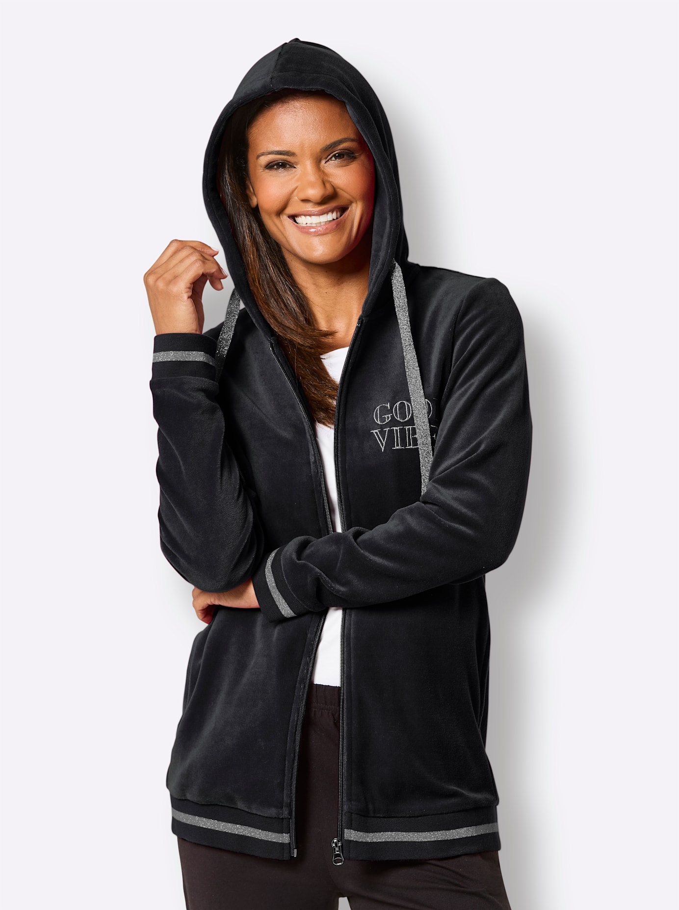 feel good Langjacke mit Kapuze