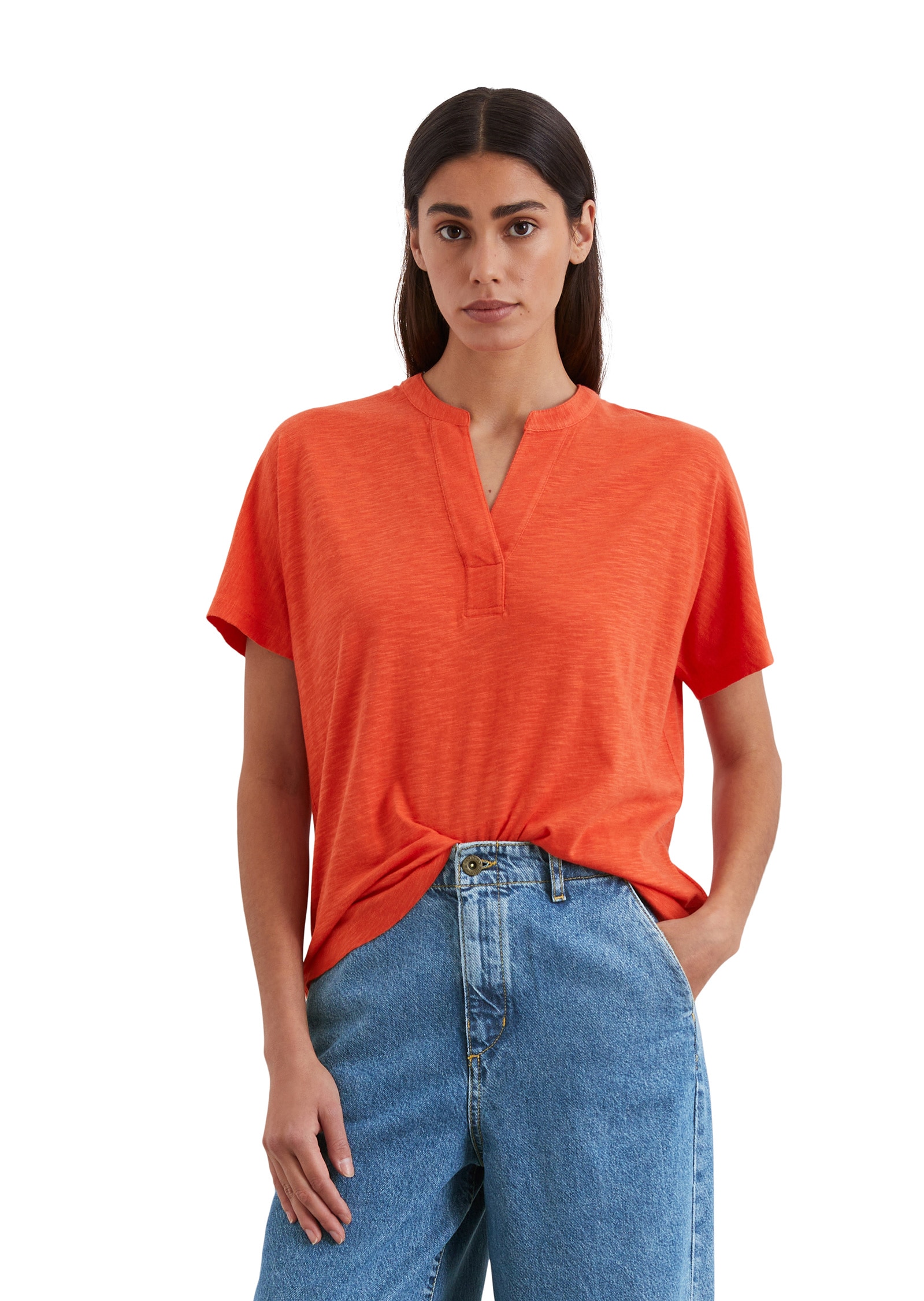 Marc OPolo "aus Organic Cotton-Viskose-Slub-Jersey" günstig online kaufen