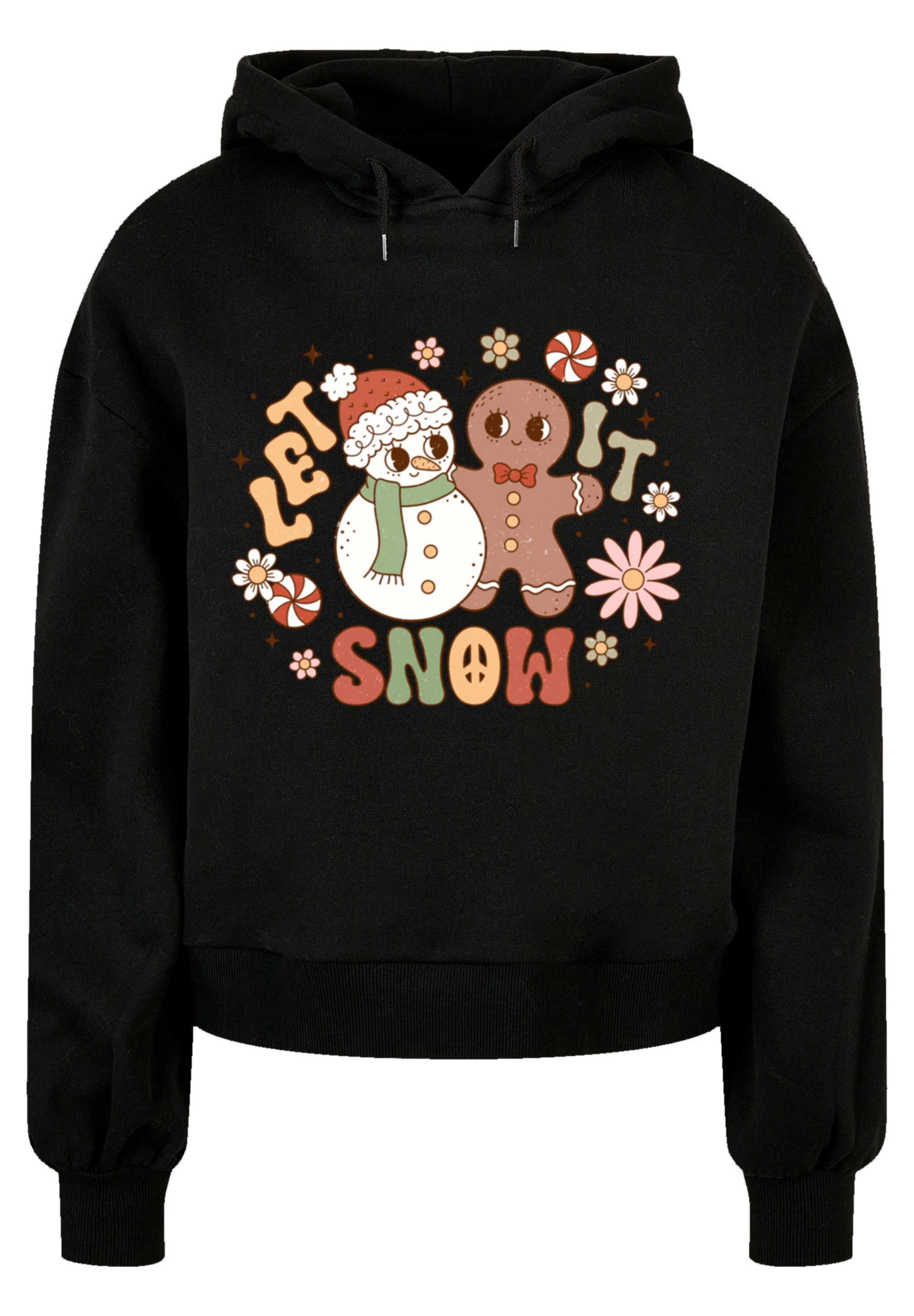 F4NT4STIC Kapuzenpullover »Let It Snow Groovy Weihnachten Gingerbread«, Premium Qualität, Christmas Collection