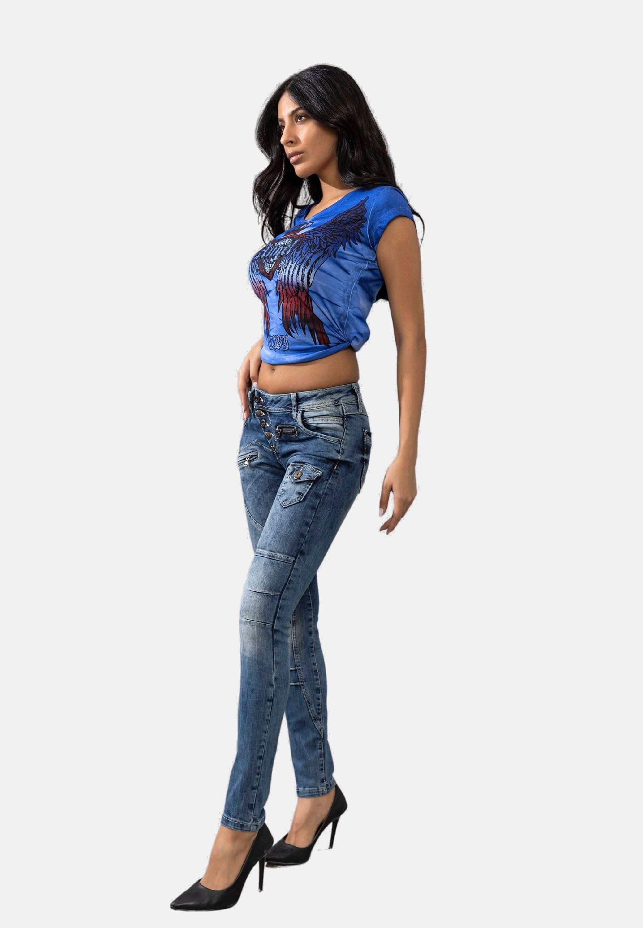 Cipo & Baxx Skinny-fit-Jeans »Jeans«, mit tollen Abnähern, WD168