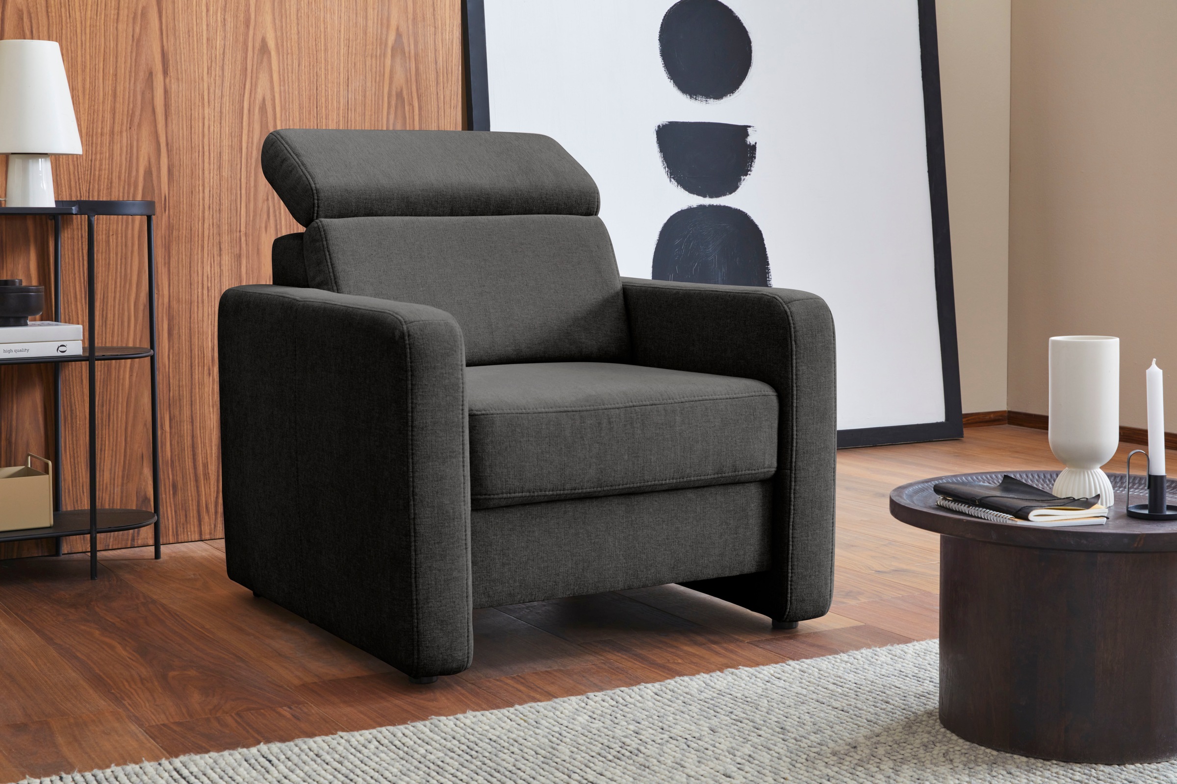 sit&more Sessel »Bologna«, mit Federkern, inklusive Kopfteilverstellung