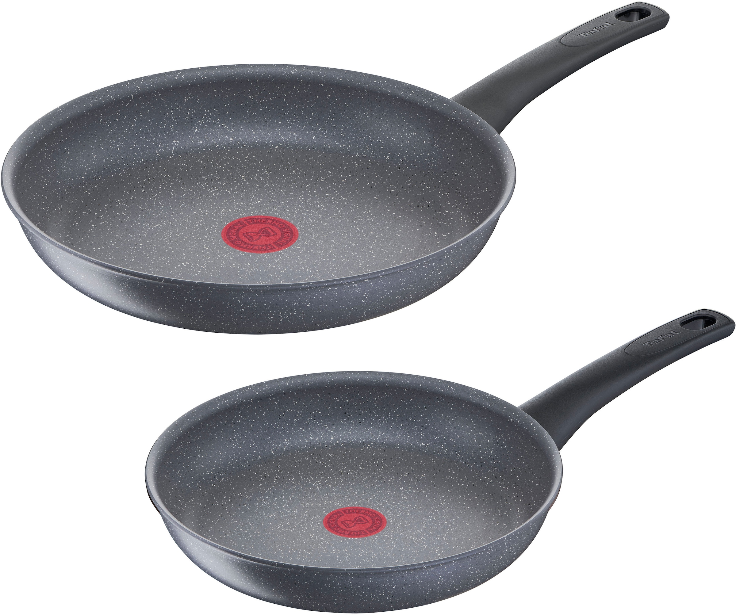 Tefal Pfannen-Set "Healthy Chef", Aluminium, (Set, 2 tlg., je 1 Pfanne Ø 24 und 28 cm), Mineralia+ Antihaftversiegelung,