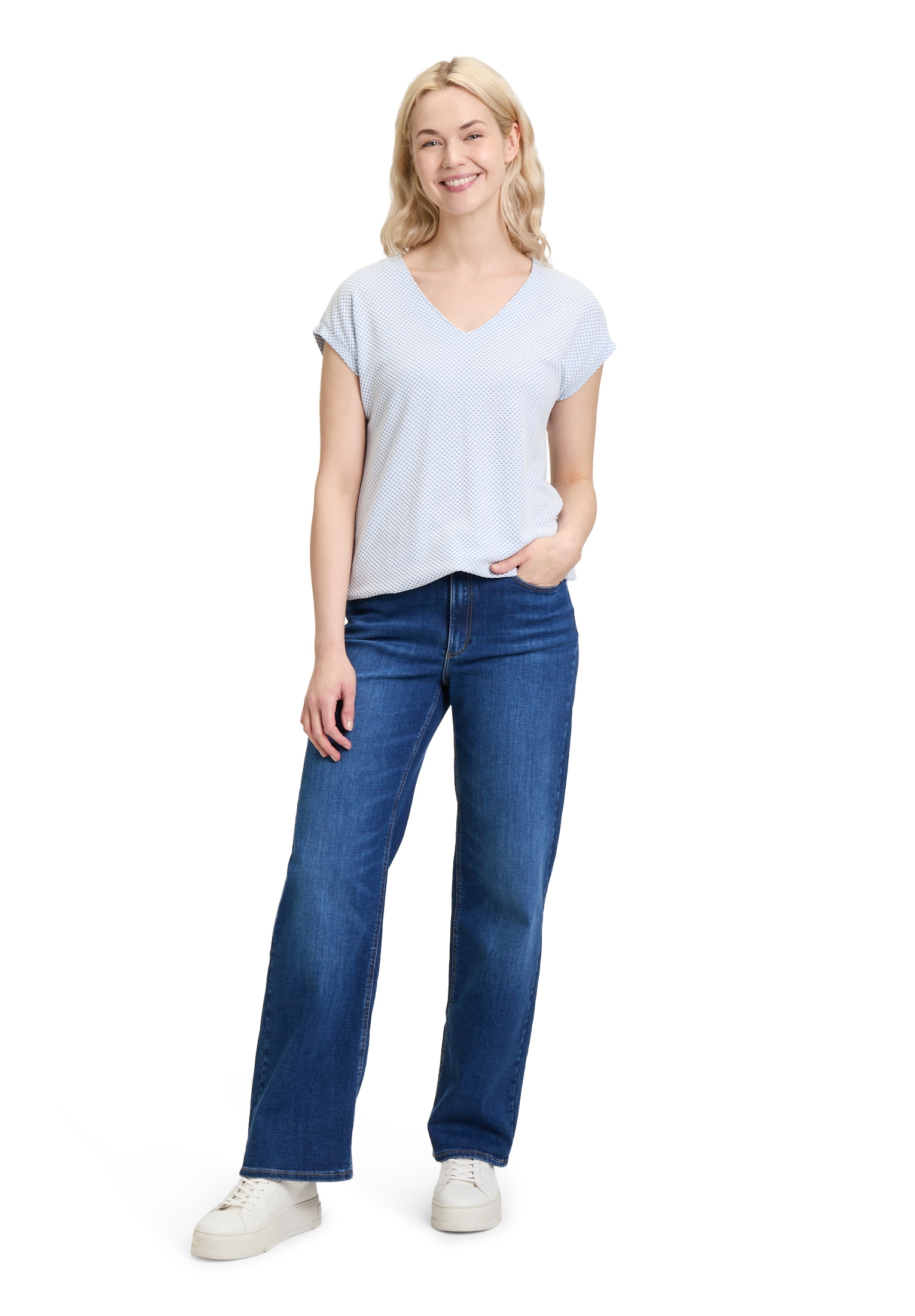Betty&Co Kurzarmshirt »Betty & Co Strukturshirt mit Gummizug«, (1 tlg.), Material